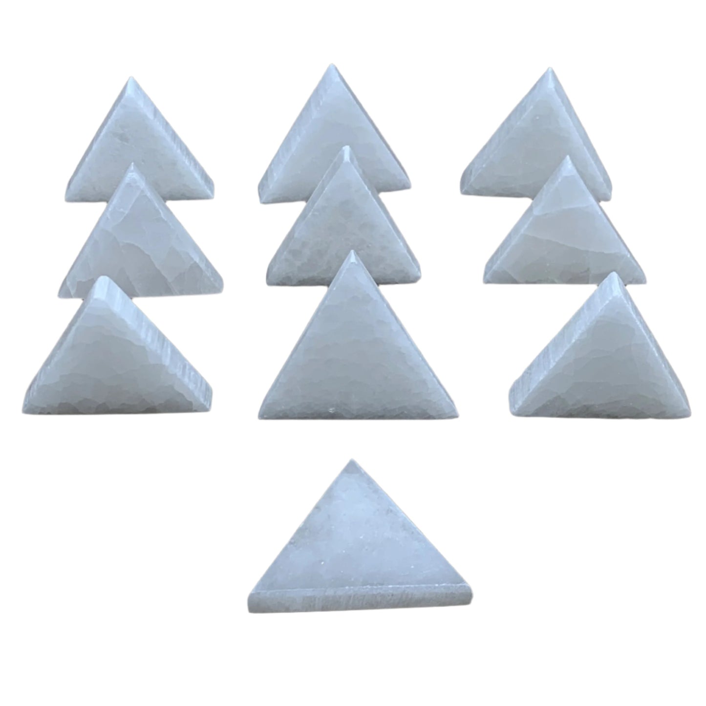 1pcs, 40-75g, 2.1"-2.5", Selenite Crystal (Satin Spar) Triangle, B35745