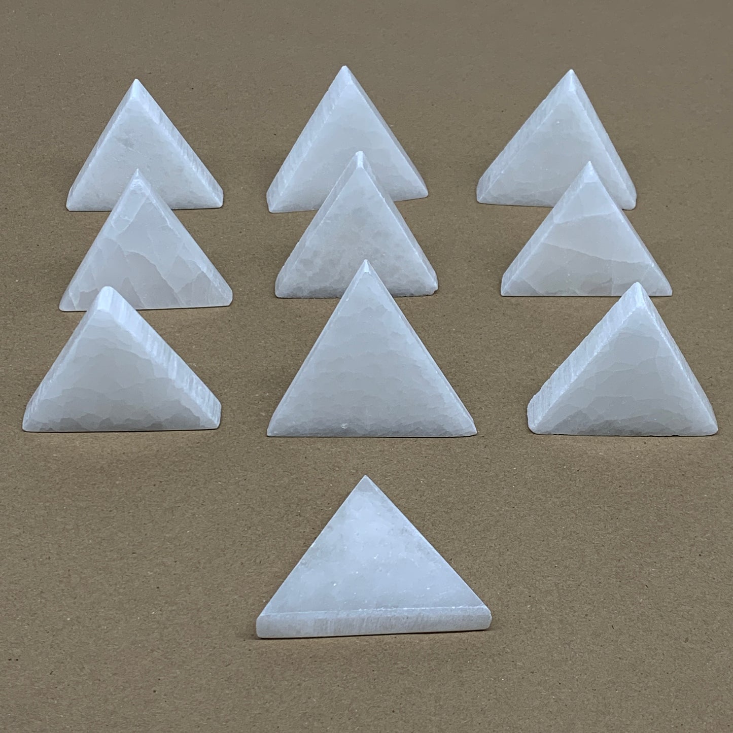 1pcs, 40-75g, 2.1"-2.5", Selenite Crystal (Satin Spar) Triangle, B35745