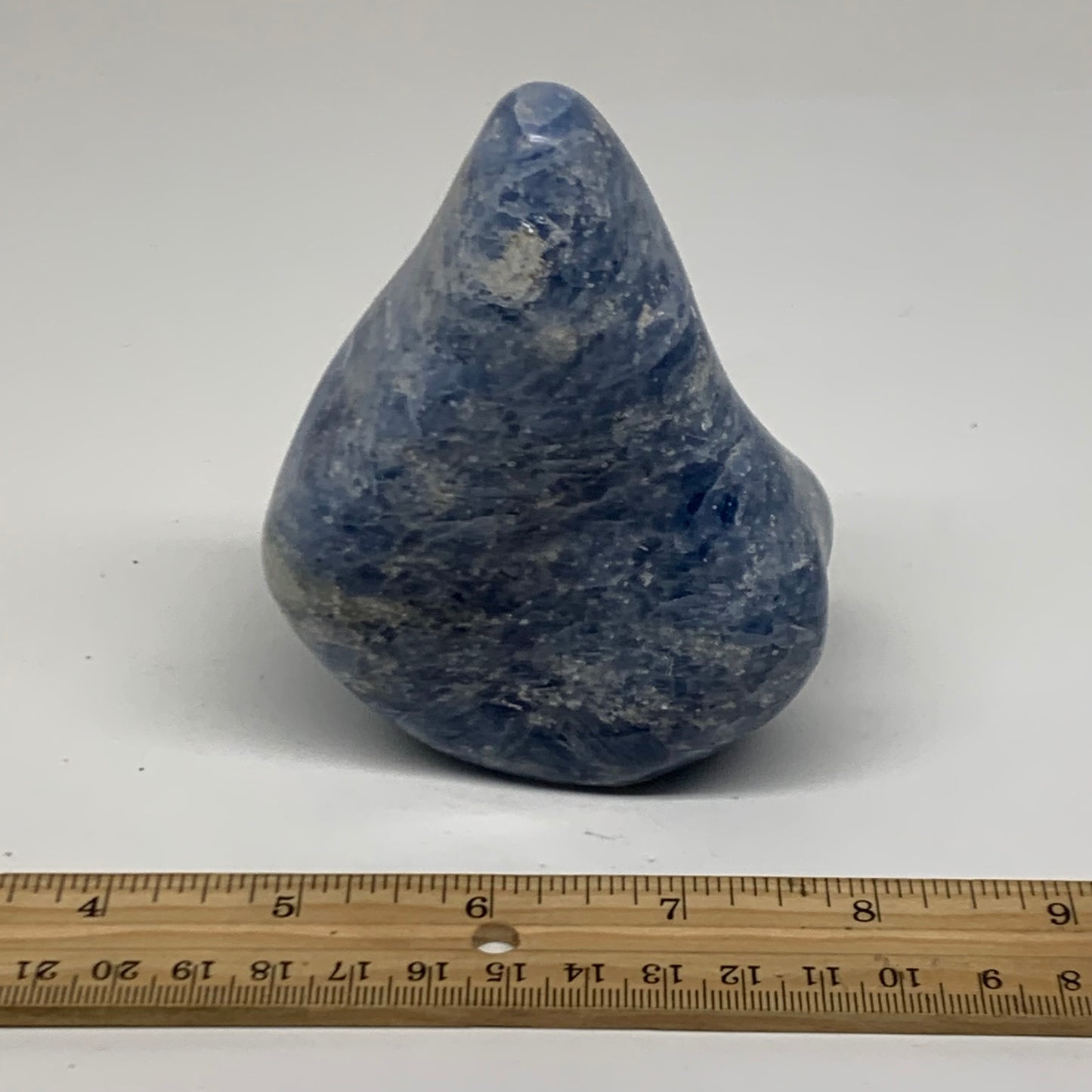 1.14 lbs, 4"x3.1"x2", Natural Blue Calcite Polished Freeform Stands, B38103