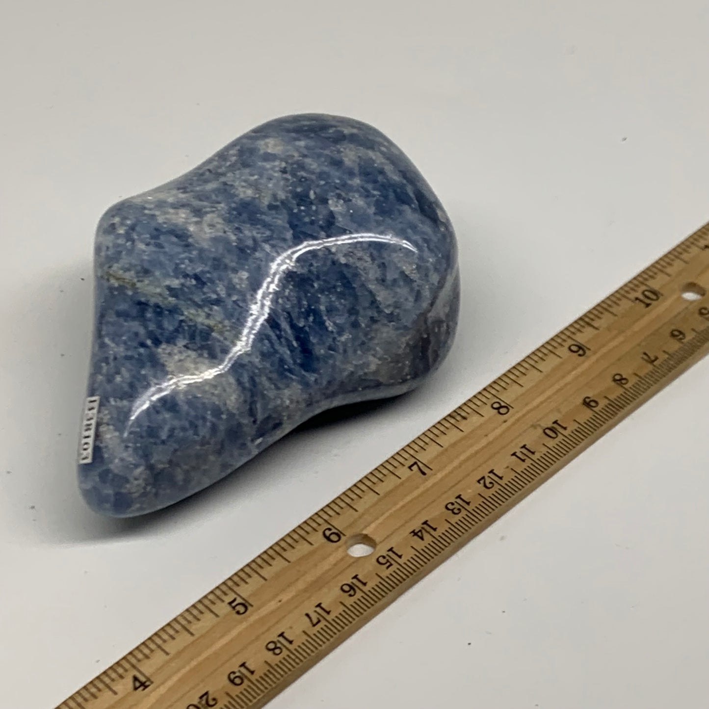 1.14 lbs, 4"x3.1"x2", Natural Blue Calcite Polished Freeform Stands, B38103