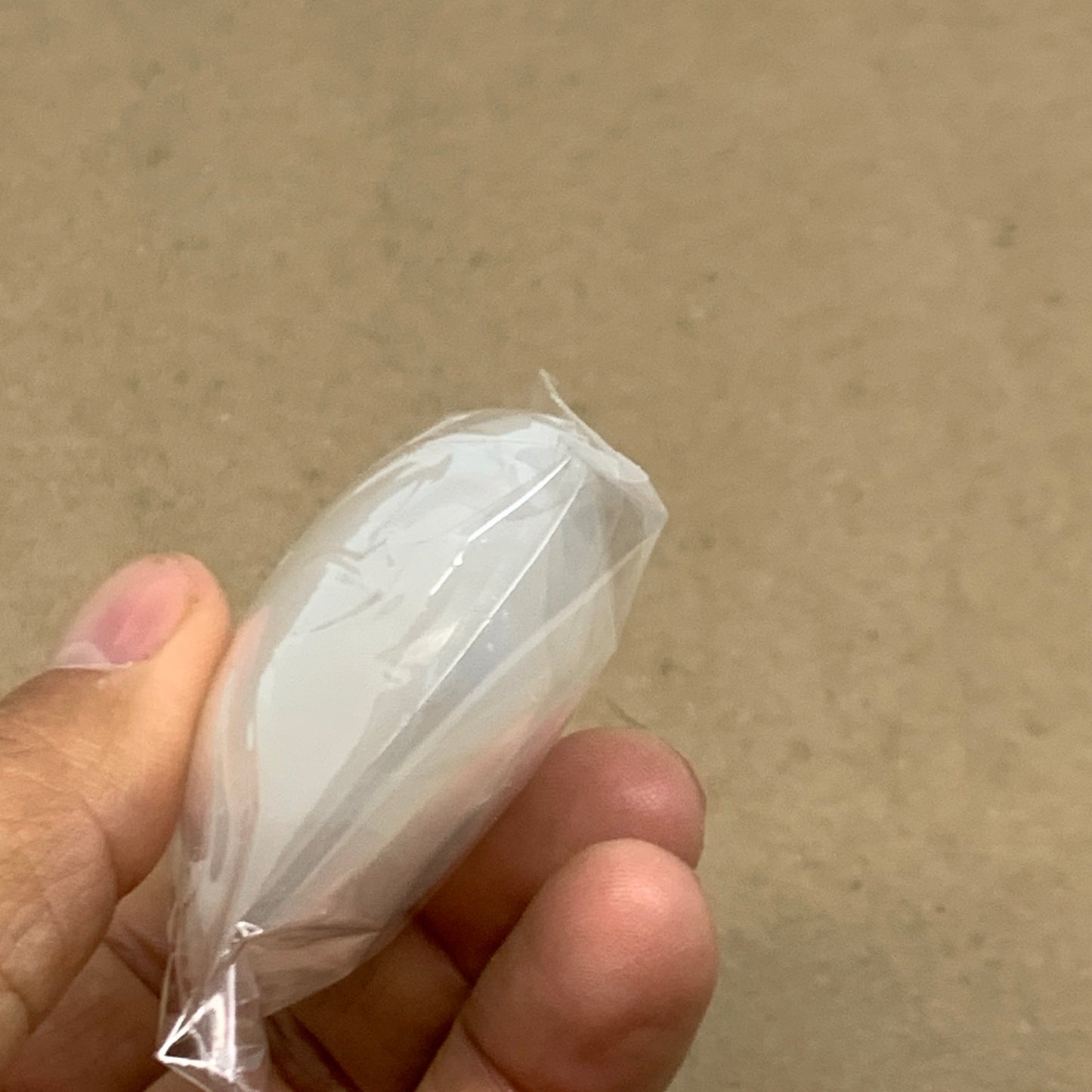 90g, 2.7"x1.9"x1", White Selenite Palmstone Crystal Pillow Reiki, B36349