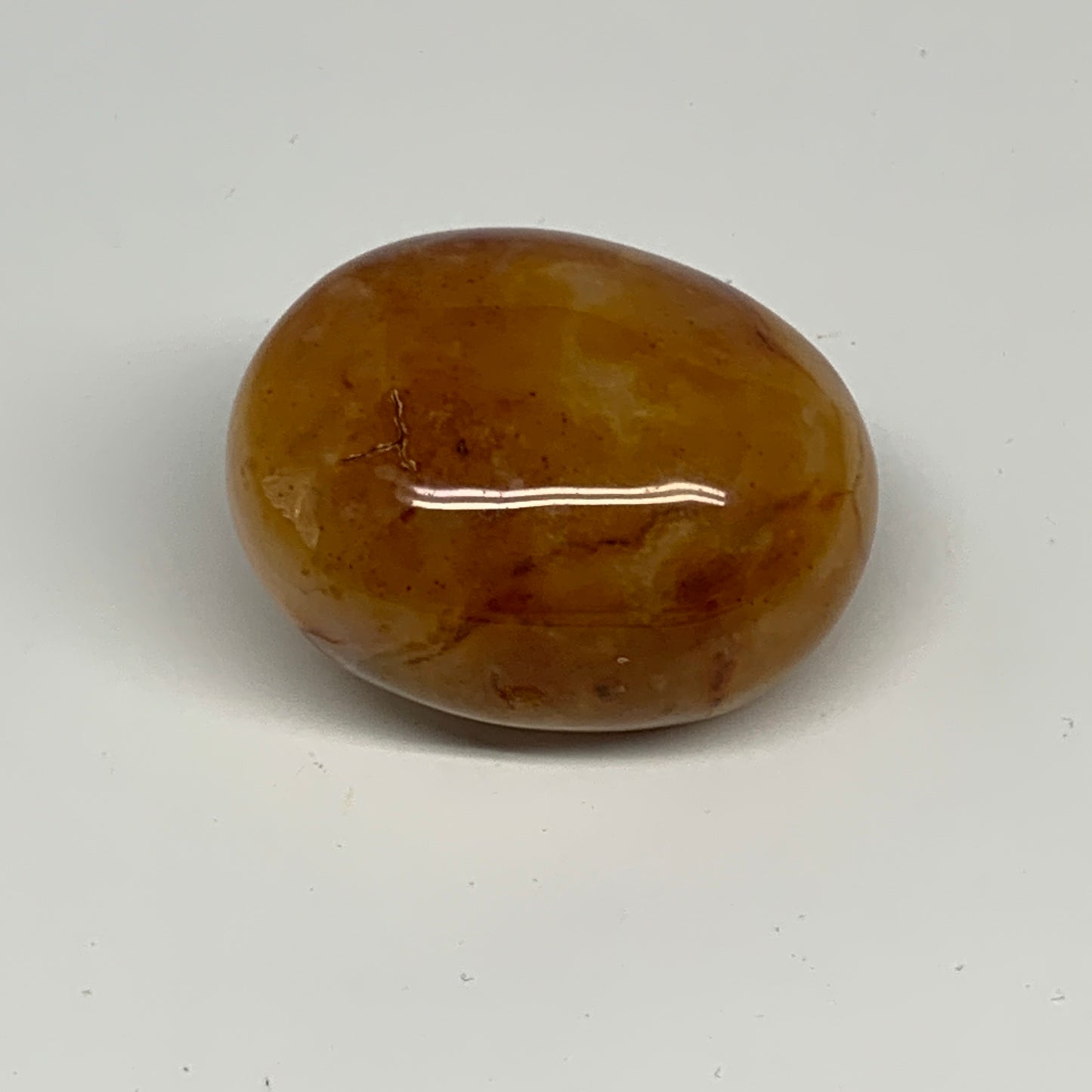 131.1g,2.2"x1.8"x1.4", Red Carnelian Palm-Stone Gem Crystal Polished, B28570