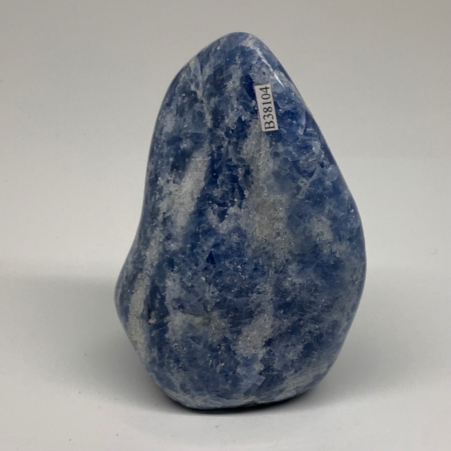 1.58 lbs, 5"x3"x2.2", Natural Blue Calcite Polished Freeform Stands, B38104