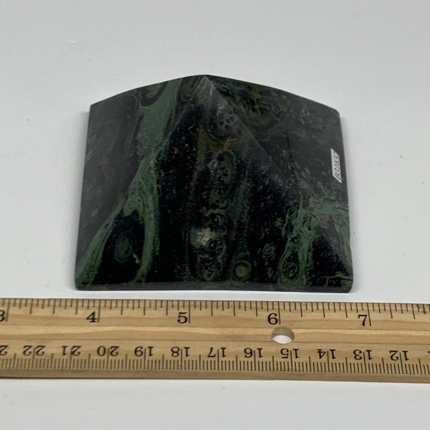 0.78 lbs, 1.9"x3.2"x3", Kambaba Jasper Pyramid Gemstone Polished, B31632