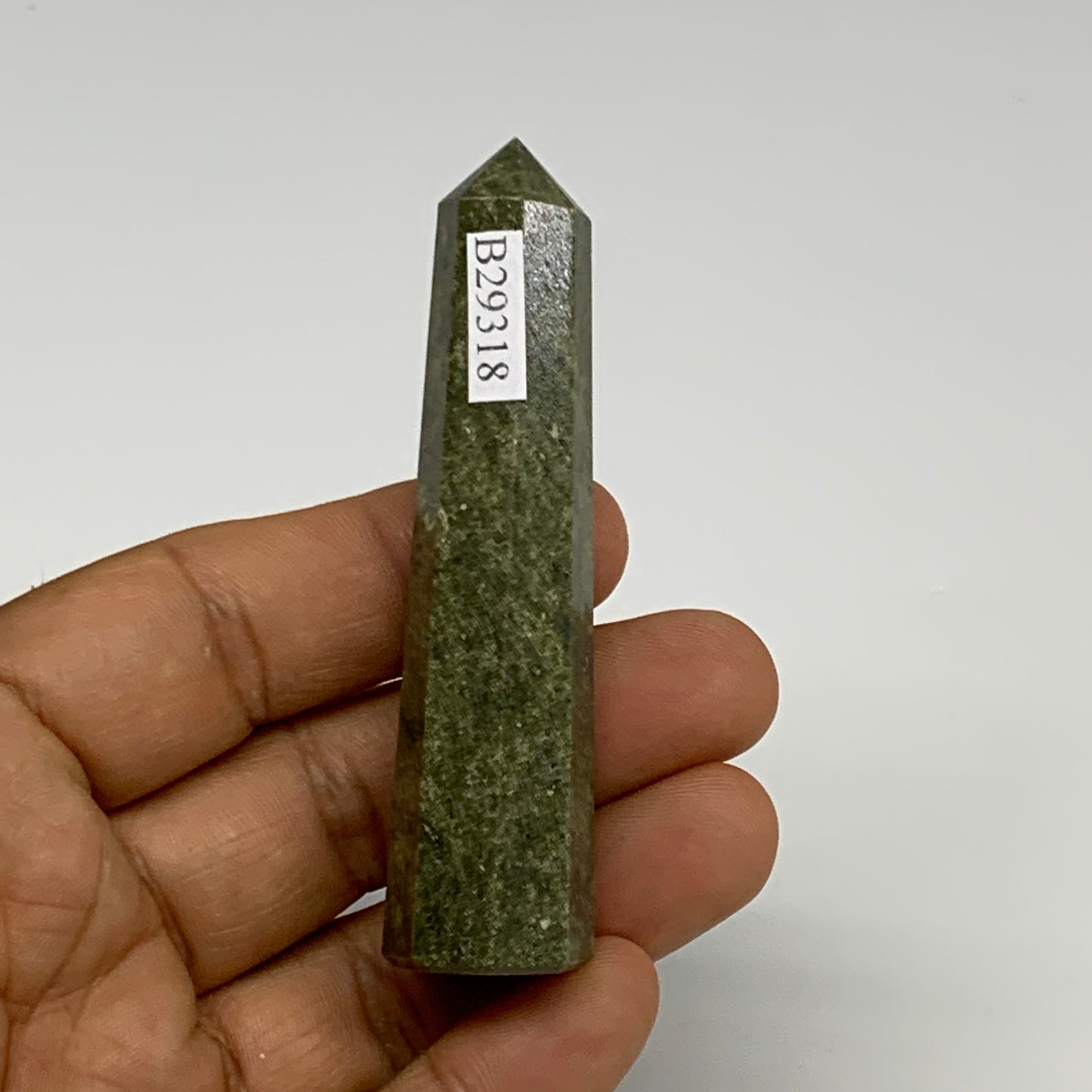 50g, 3"x0.7",  Natural Vasonite Tower Point Crystal from India, B29318