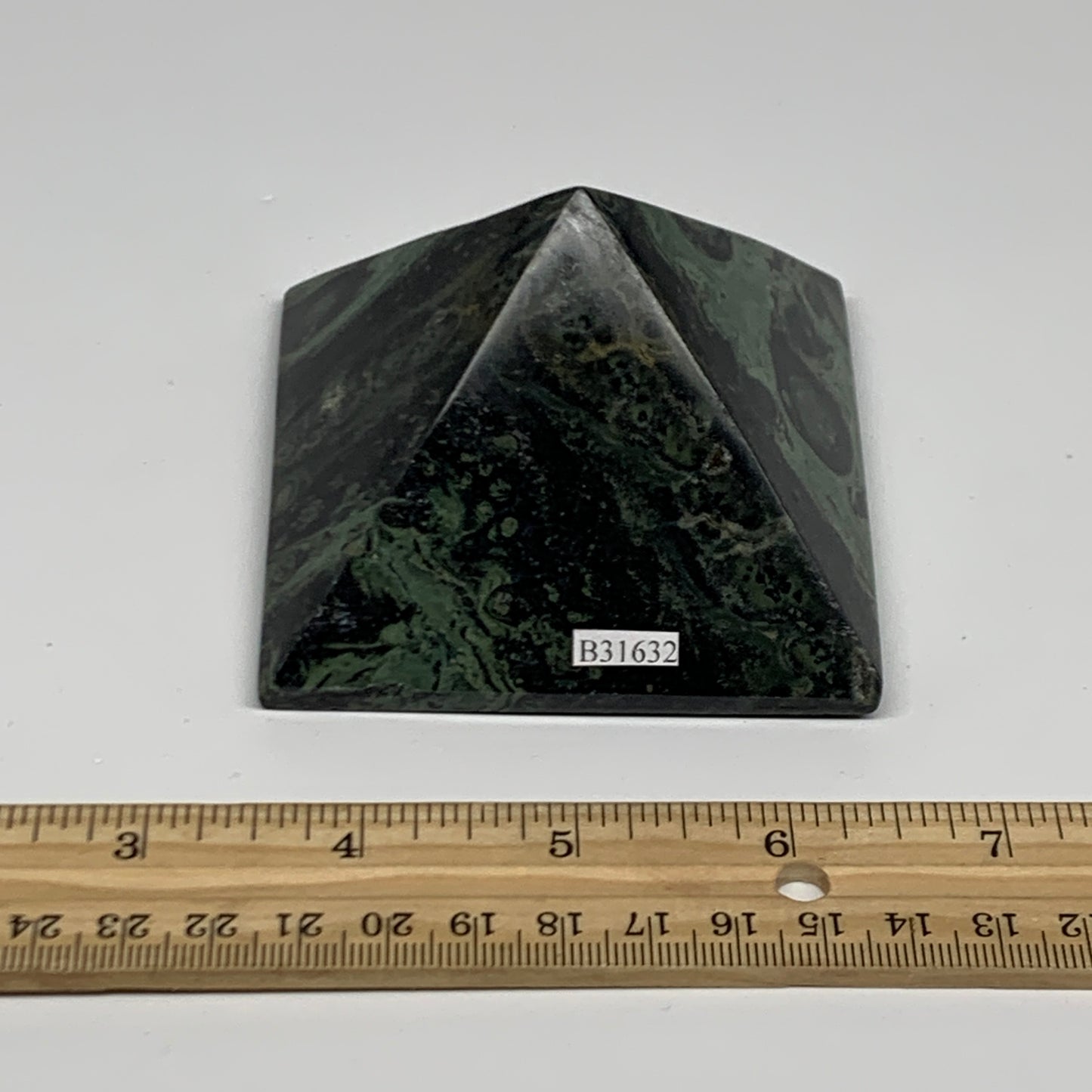 0.78 lbs, 1.9"x3.2"x3", Kambaba Jasper Pyramid Gemstone Polished, B31632