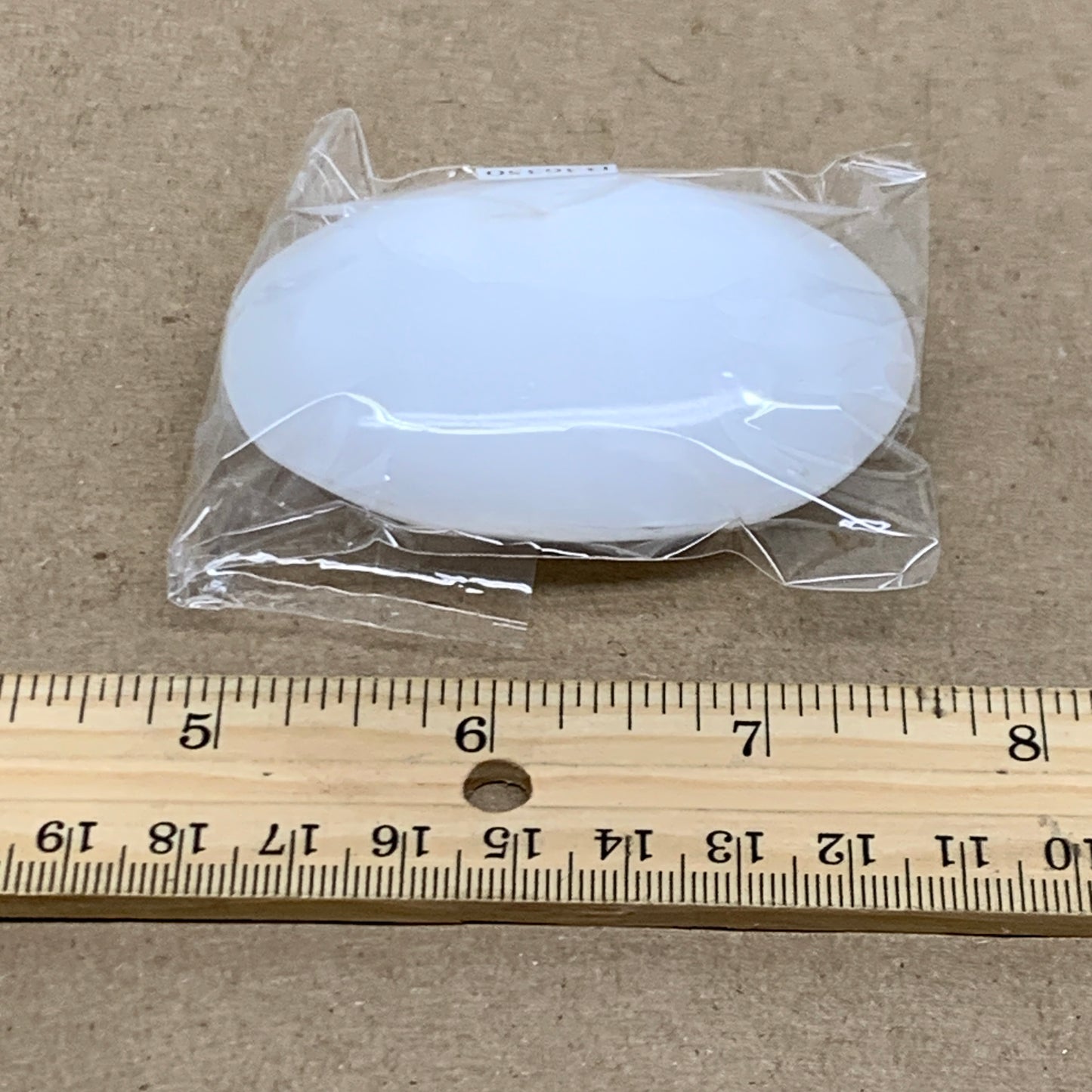 87g, 2.7"x1.9"x0.9", White Selenite Palmstone Crystal Pillow Reiki, B36350