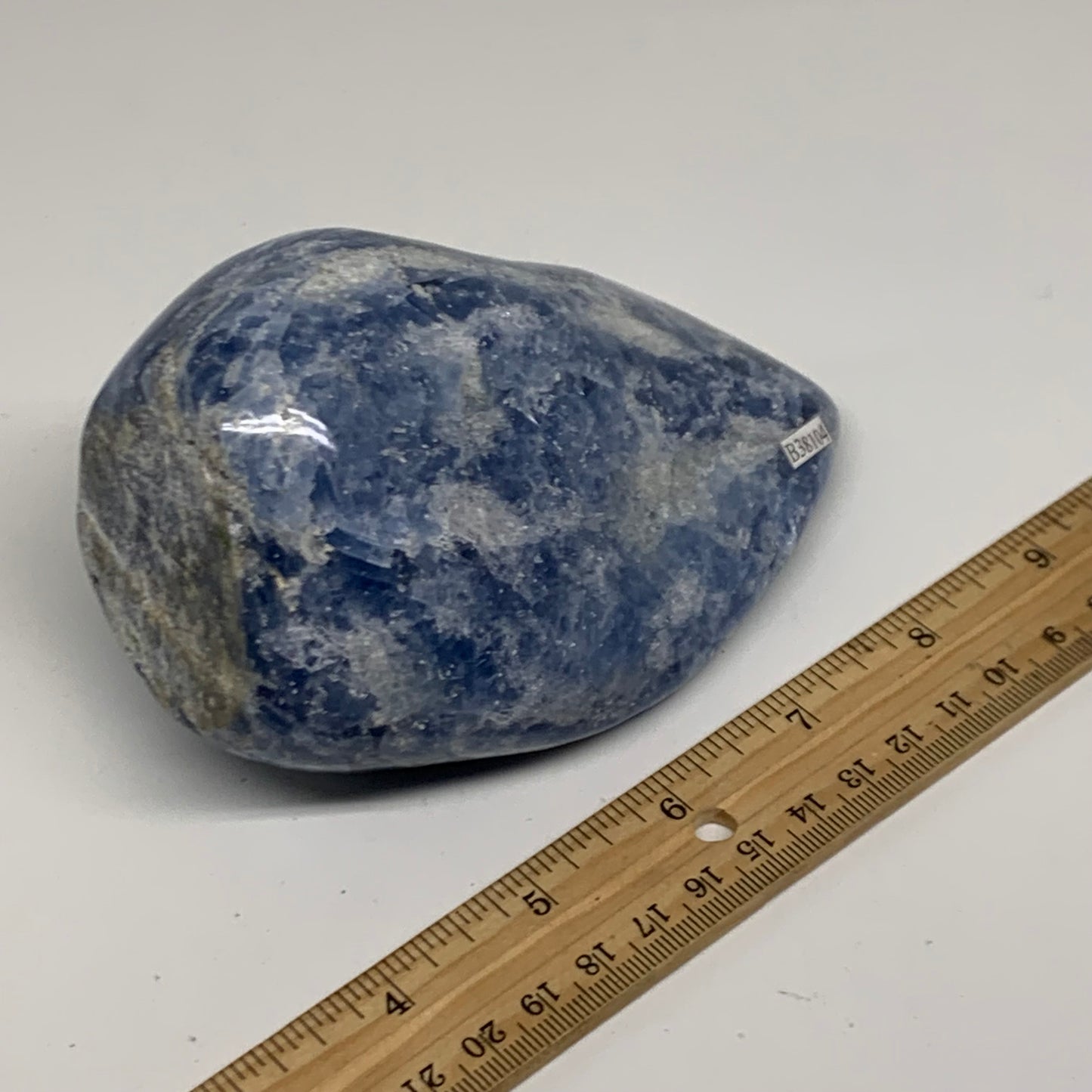 1.58 lbs, 5"x3"x2.2", Natural Blue Calcite Polished Freeform Stands, B38104