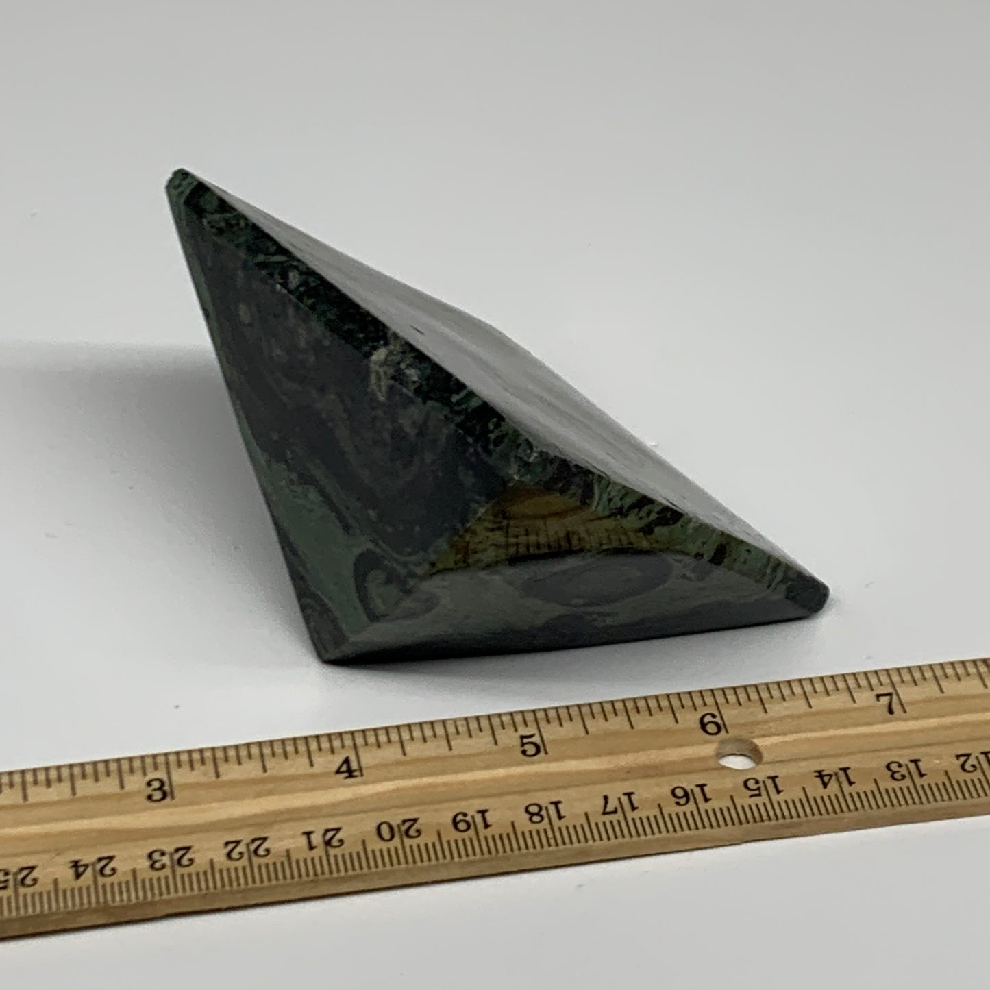 0.78 lbs, 1.9"x3.2"x3", Kambaba Jasper Pyramid Gemstone Polished, B31632