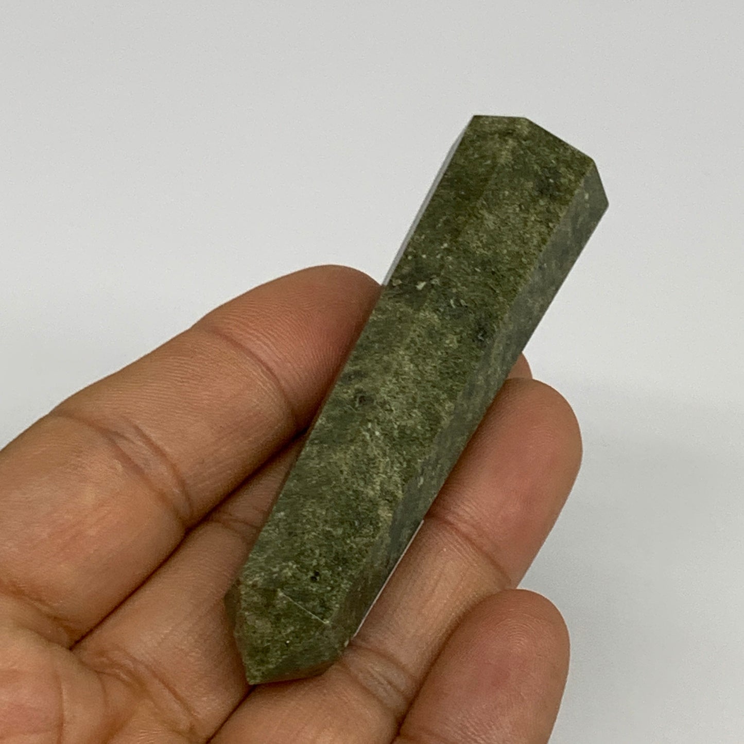50g, 3"x0.7",  Natural Vasonite Tower Point Crystal from India, B29318