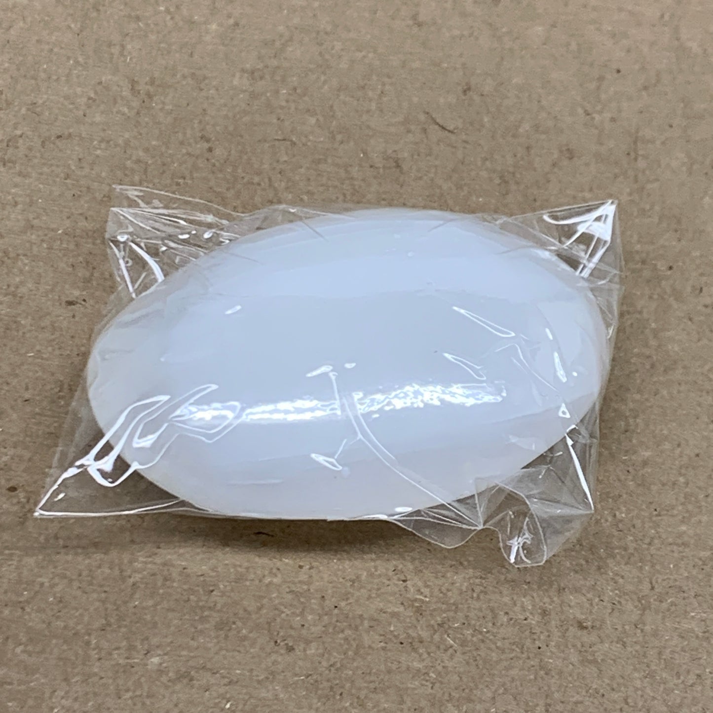 93g, 2.7"x1.9"x1", White Selenite Palmstone Crystal Pillow Reiki, B36351