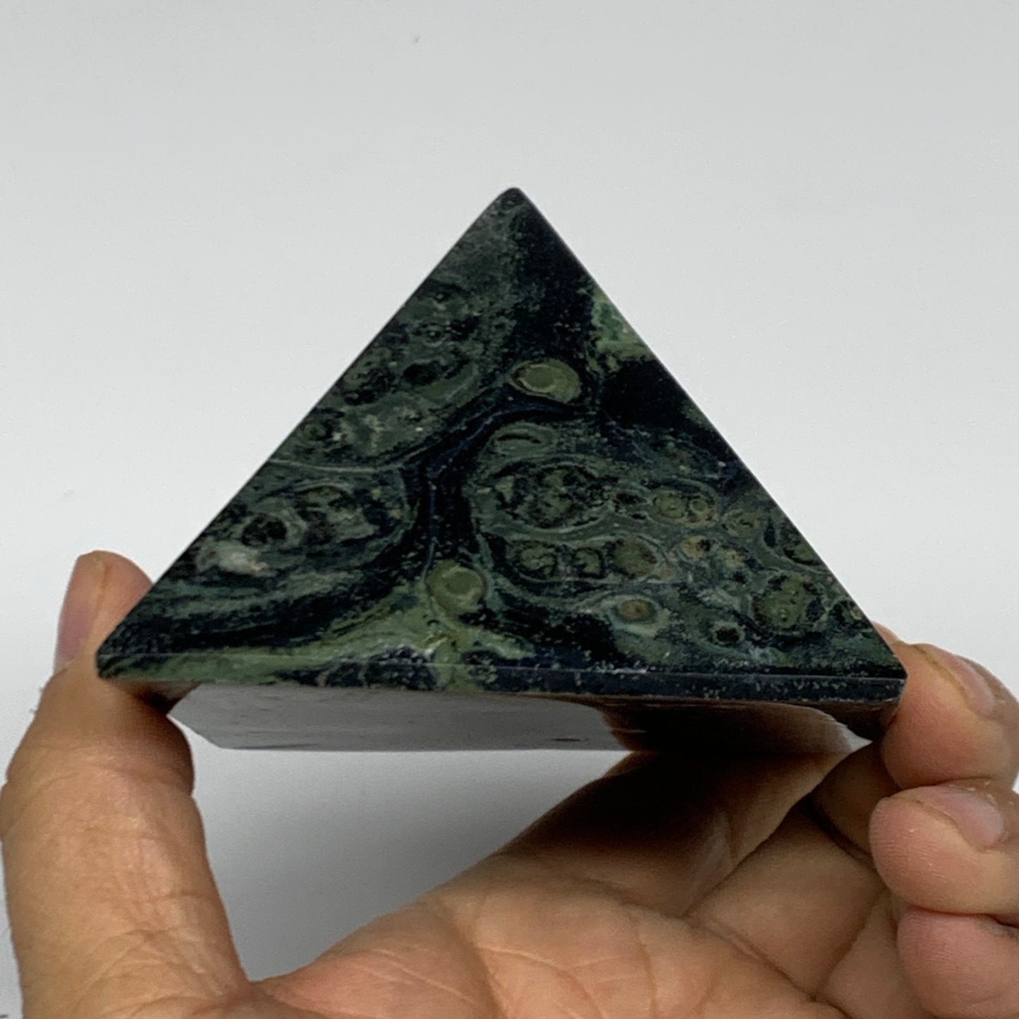 0.83 lbs, 2.3"x3.1"x3.1", Kambaba Jasper Pyramid Gemstone Polished, B31631