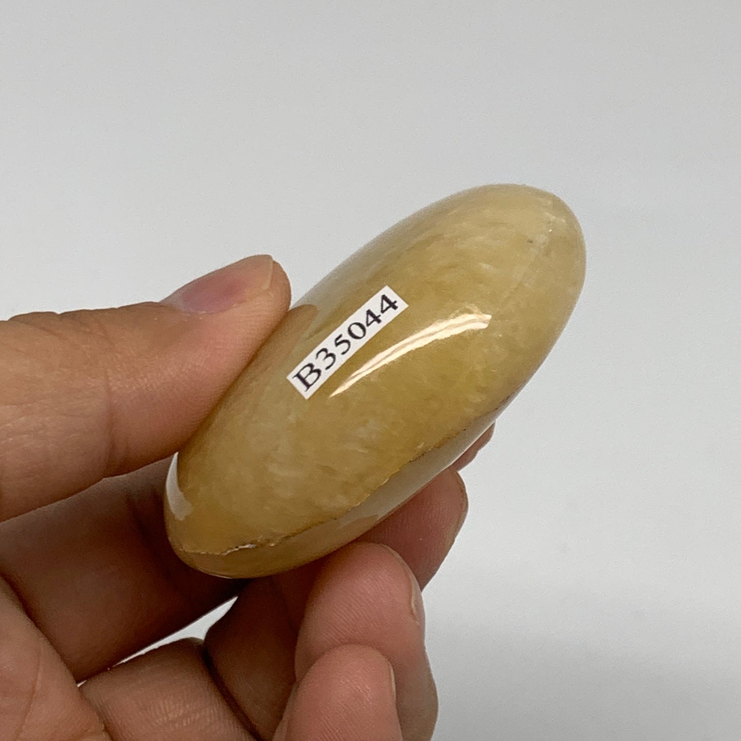 76.2g, 2.2"x1.6"x0.8", Yellow Aventurine Palm-Stone Crystal Stone, B35044