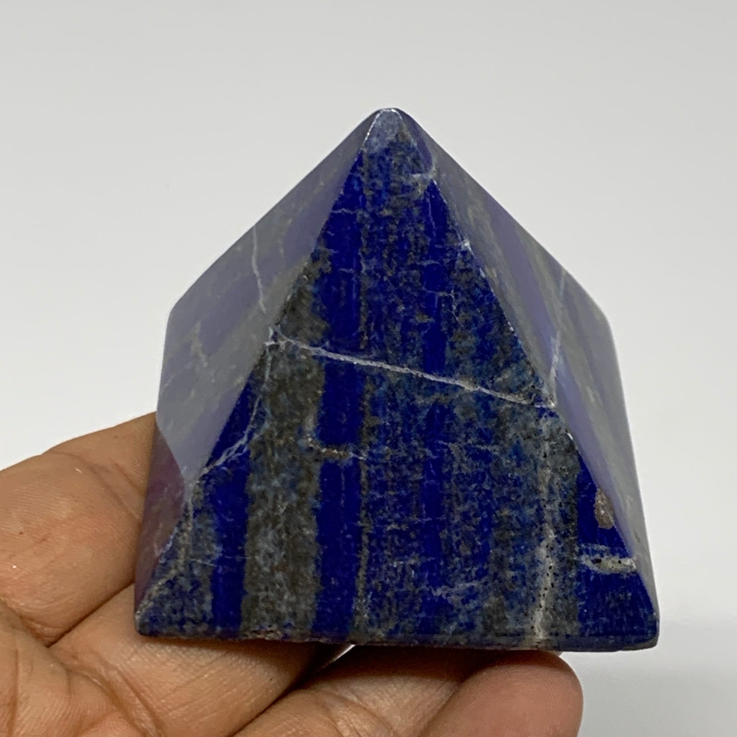 159.8g, 1.8"x2.1"x2.1", Lapis Lazuli Pyramid Crystal Gemstone @Afghanistan, B278