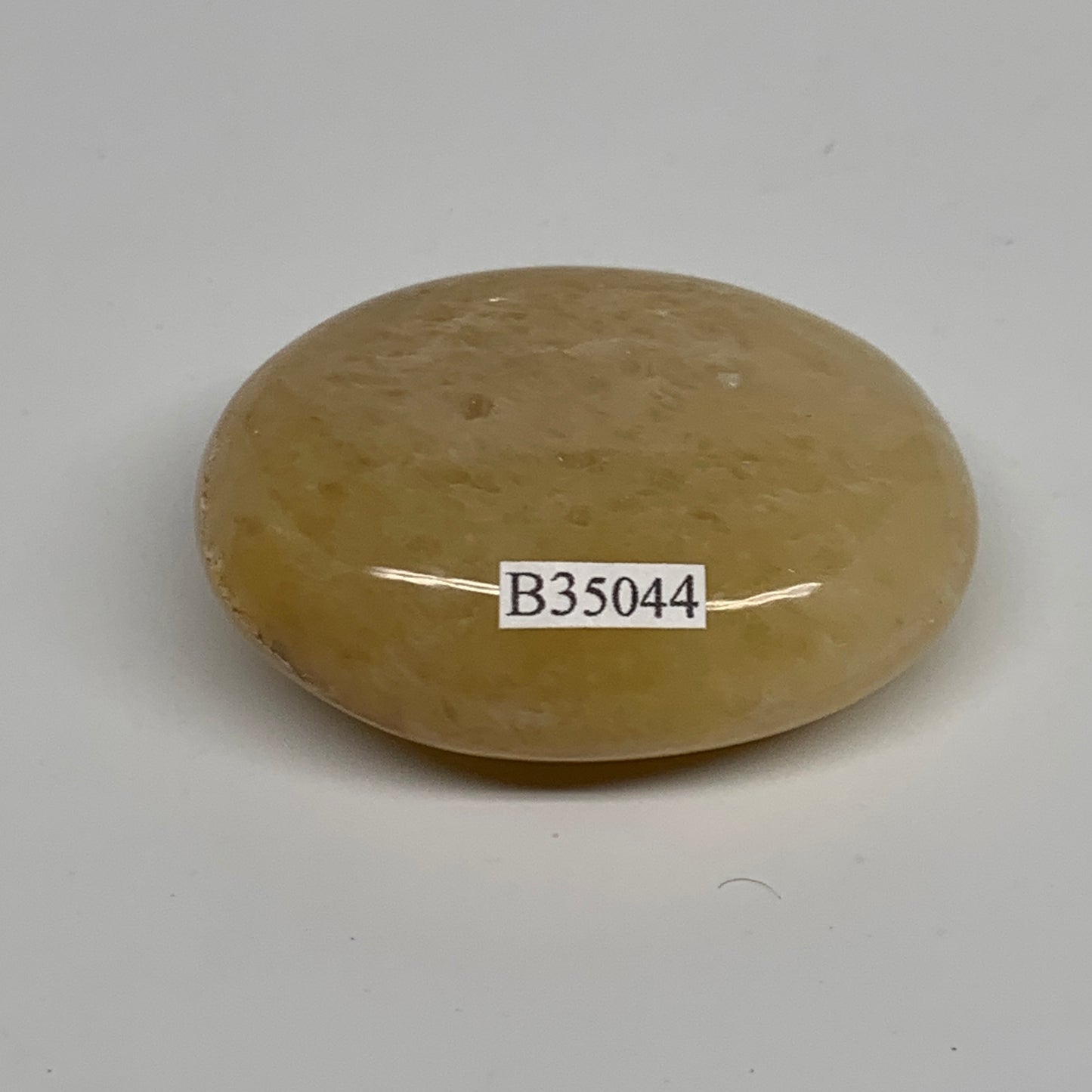 76.2g, 2.2"x1.6"x0.8", Yellow Aventurine Palm-Stone Crystal Stone, B35044