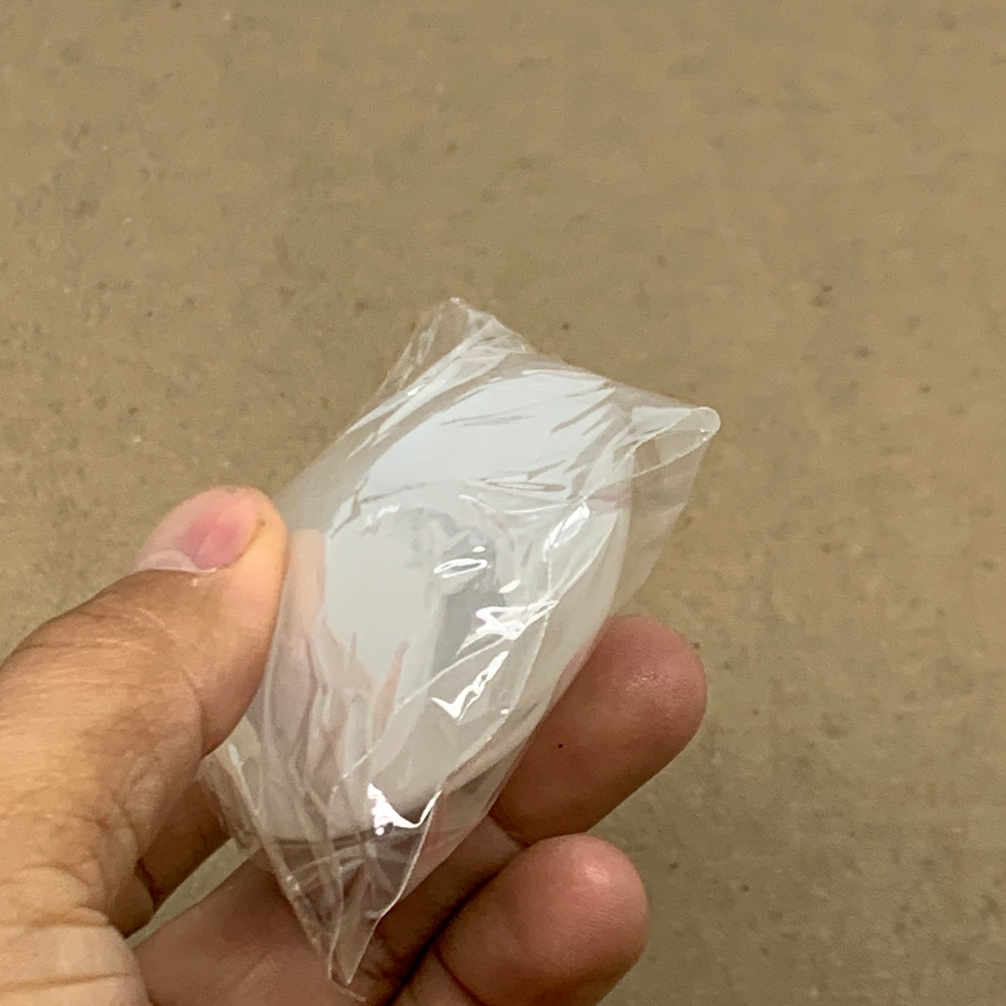 110g, 2.8"x2.1"x1", White Selenite Palmstone Crystal Pillow Reiki, B36354