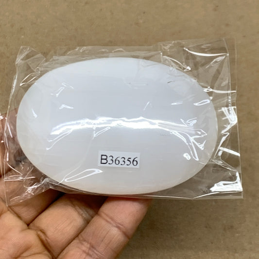 108g, 2.8"x2"x1", White Selenite Palmstone Crystal Pillow Reiki, B36356