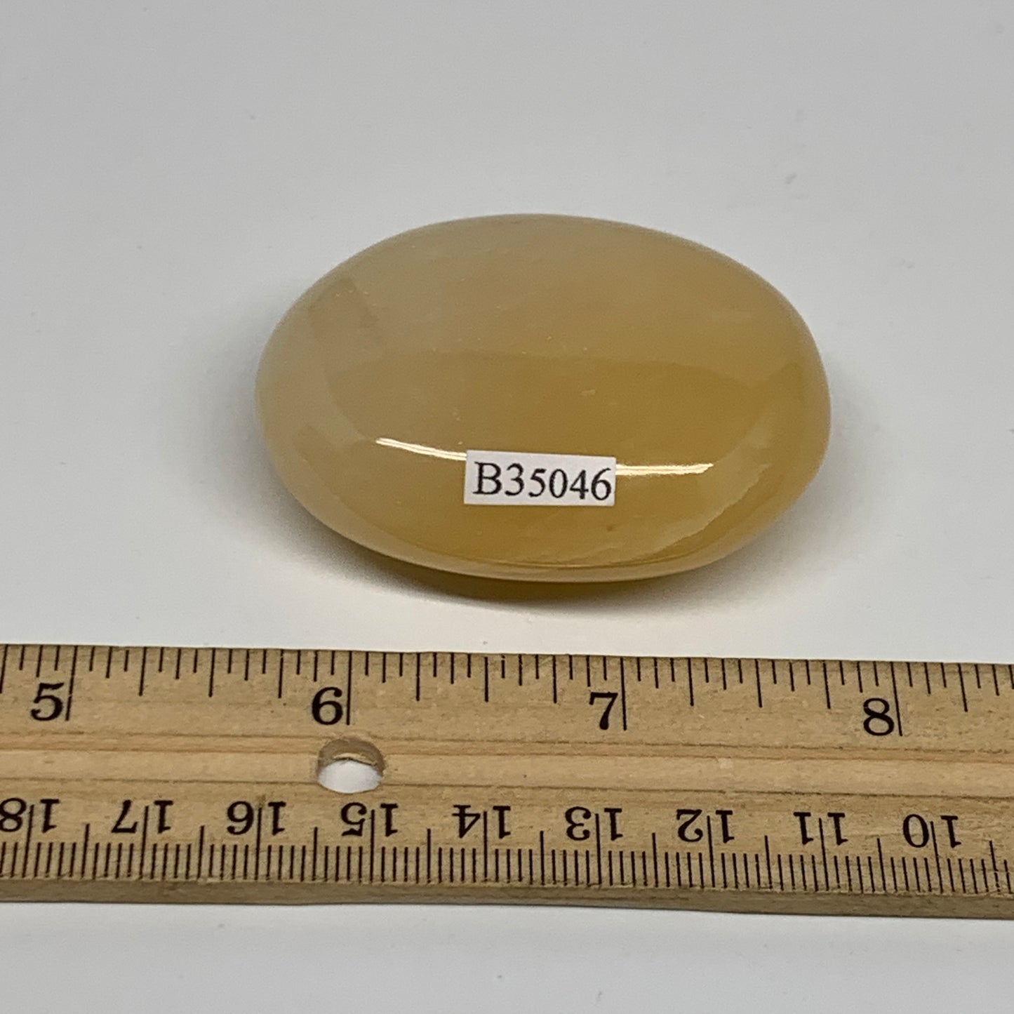 83.4g, 2.2"x1.7"x0.9", Yellow Aventurine Palm-Stone Crystal Stone, B35046