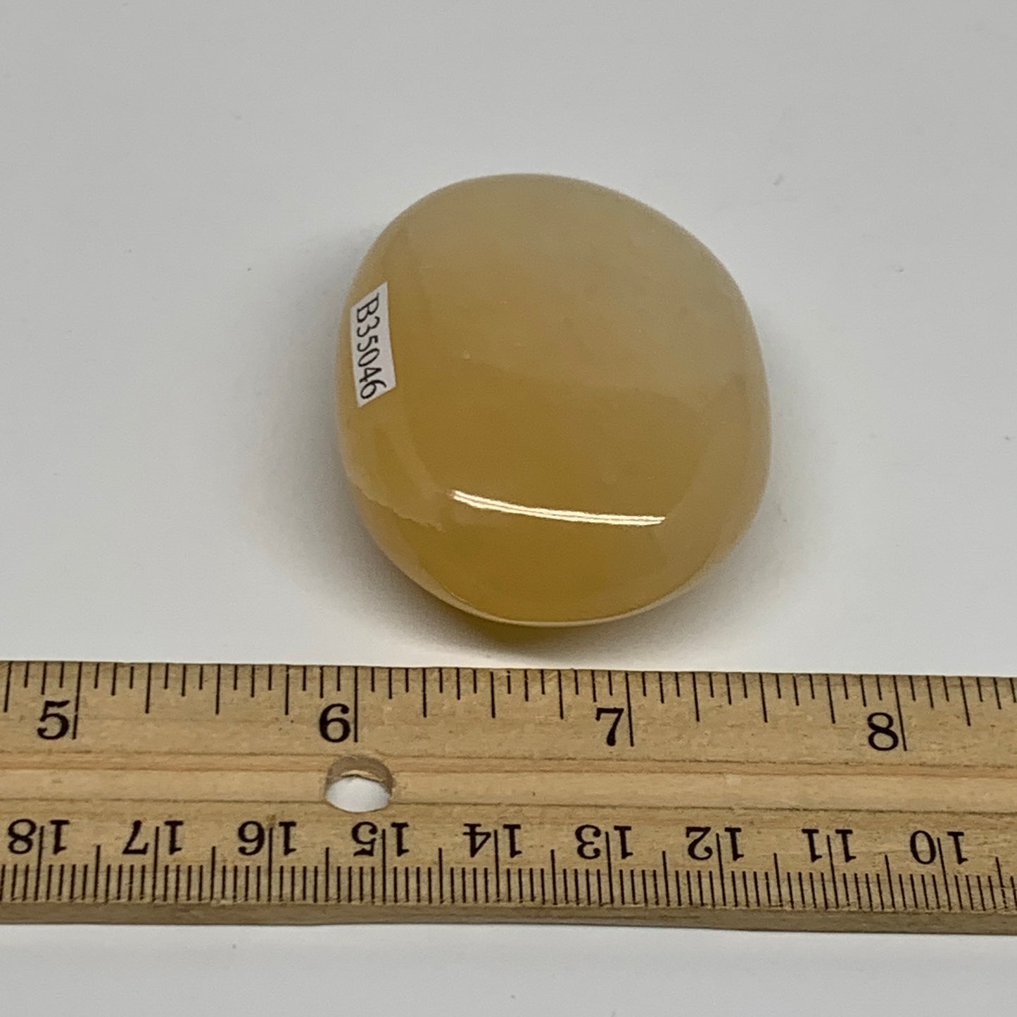 83.4g, 2.2"x1.7"x0.9", Yellow Aventurine Palm-Stone Crystal Stone, B35046