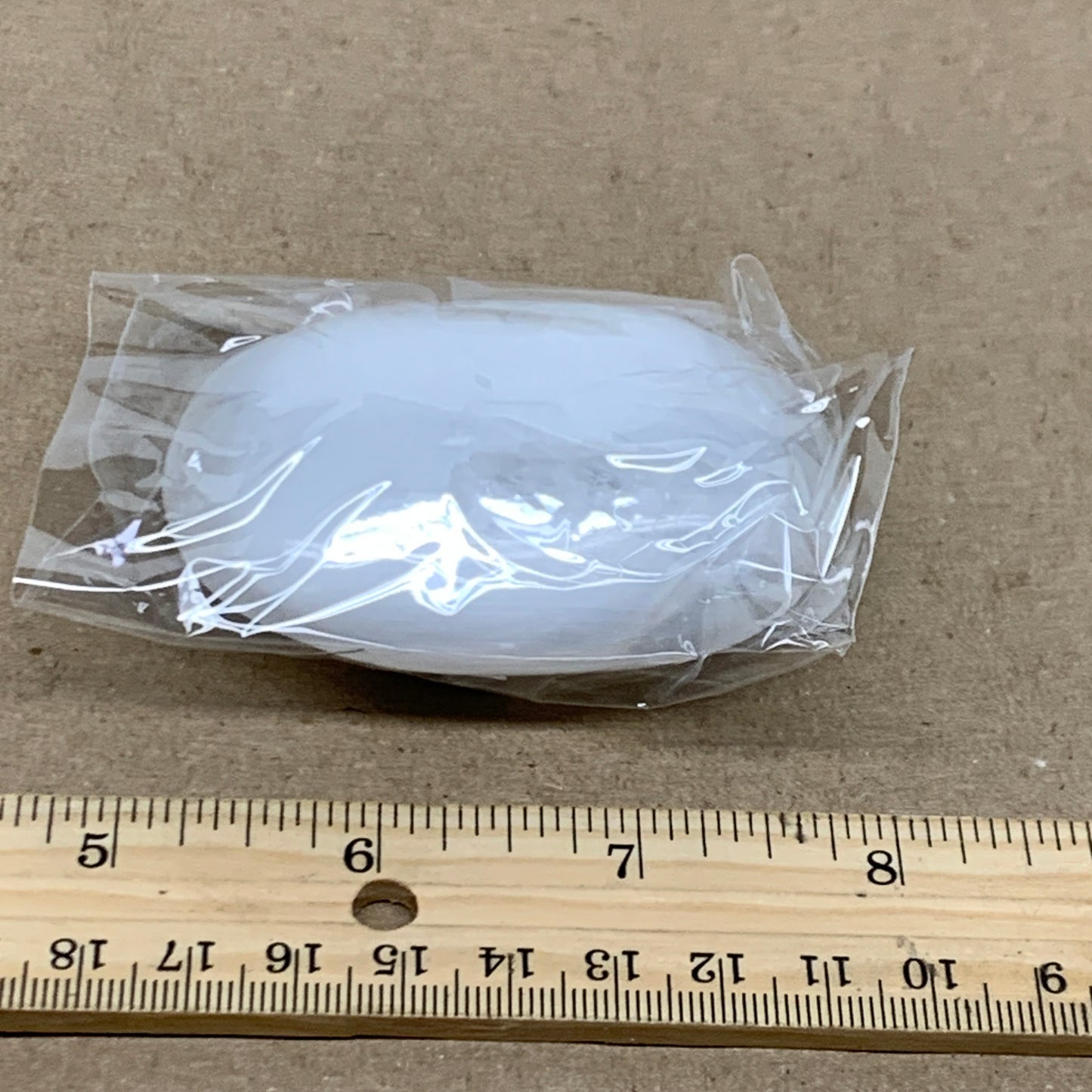 108g, 2.8"x2"x1", White Selenite Palmstone Crystal Pillow Reiki, B36356