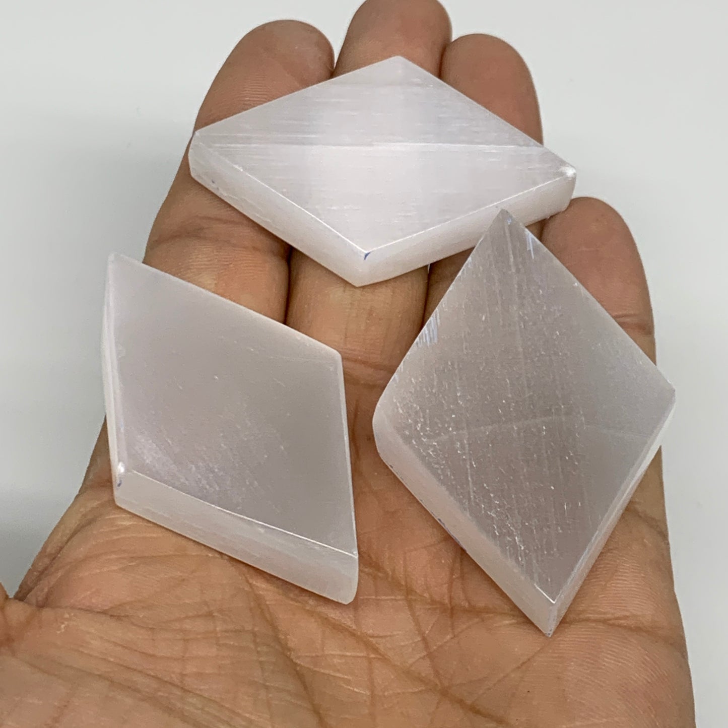 10pcs, 15-30g, 2"-2.4", Selenite Marquise Shape Crystal (Satin Spar), B35748