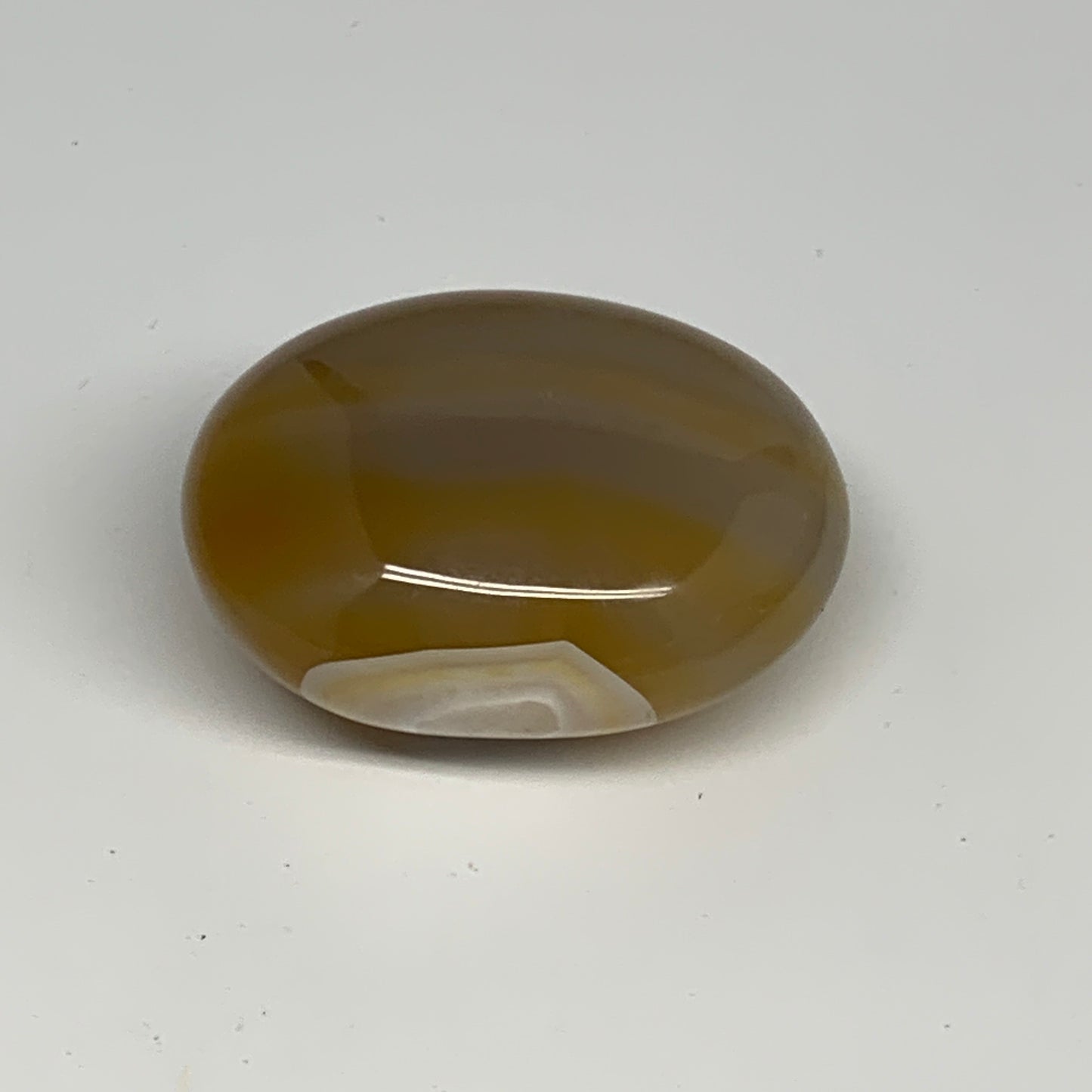 119.6g,2.3"x1.9"x1.2", Red Carnelian Palm-Stone Gem Crystal Polished, B28584