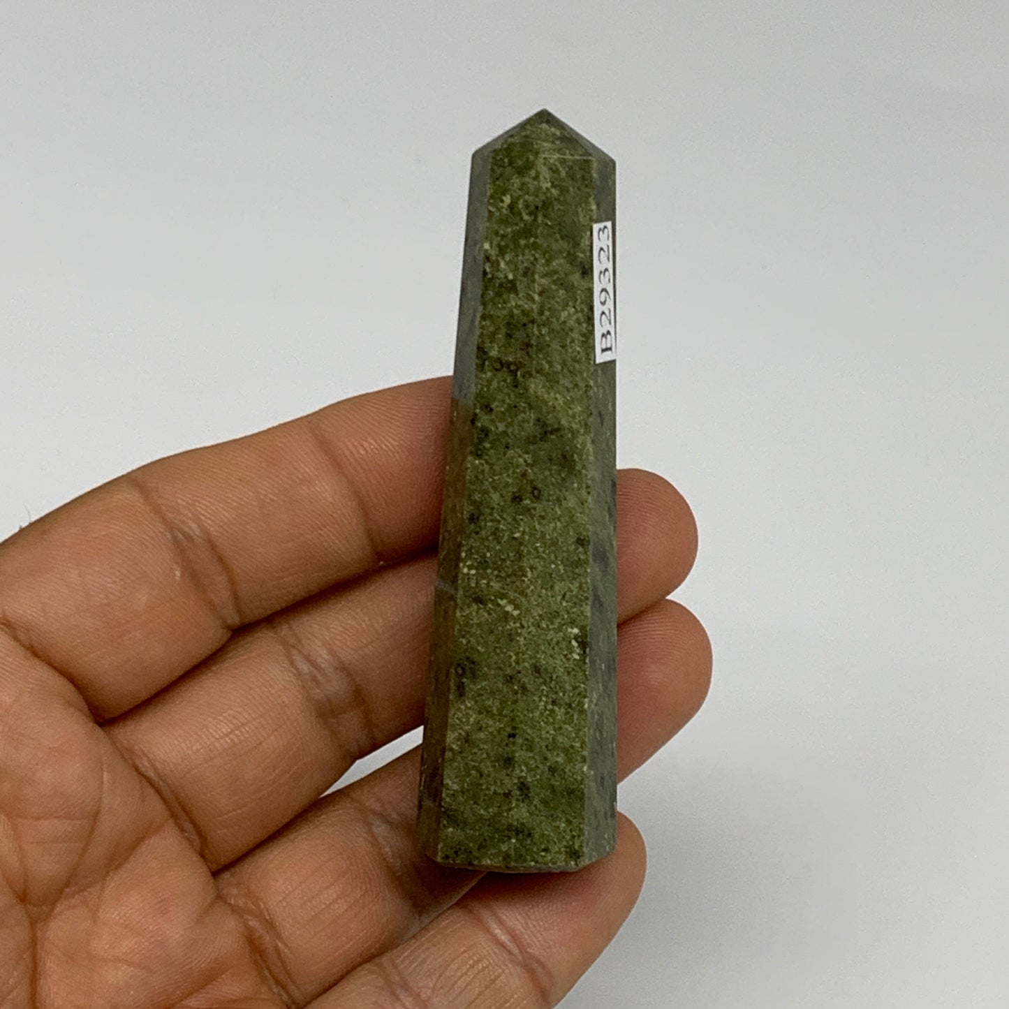 52.3g, 3"x0.8",  Natural Vasonite Tower Point Crystal from India, B29323