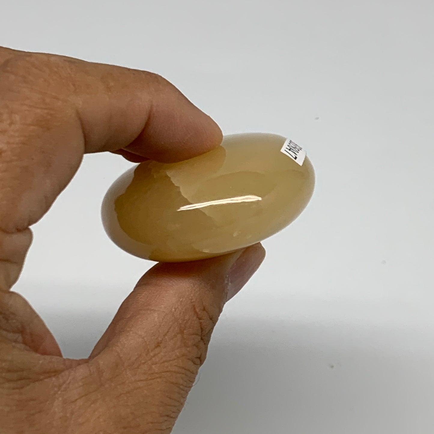 78.1g, 2.1"x1.7"x0.8", Yellow Aventurine Palm-Stone Crystal Stone, B35047