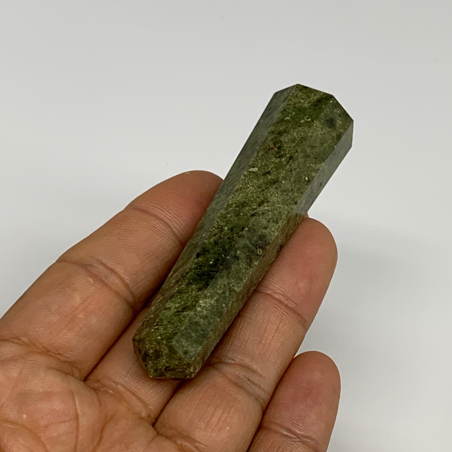 52.3g, 3"x0.8",  Natural Vasonite Tower Point Crystal from India, B29323