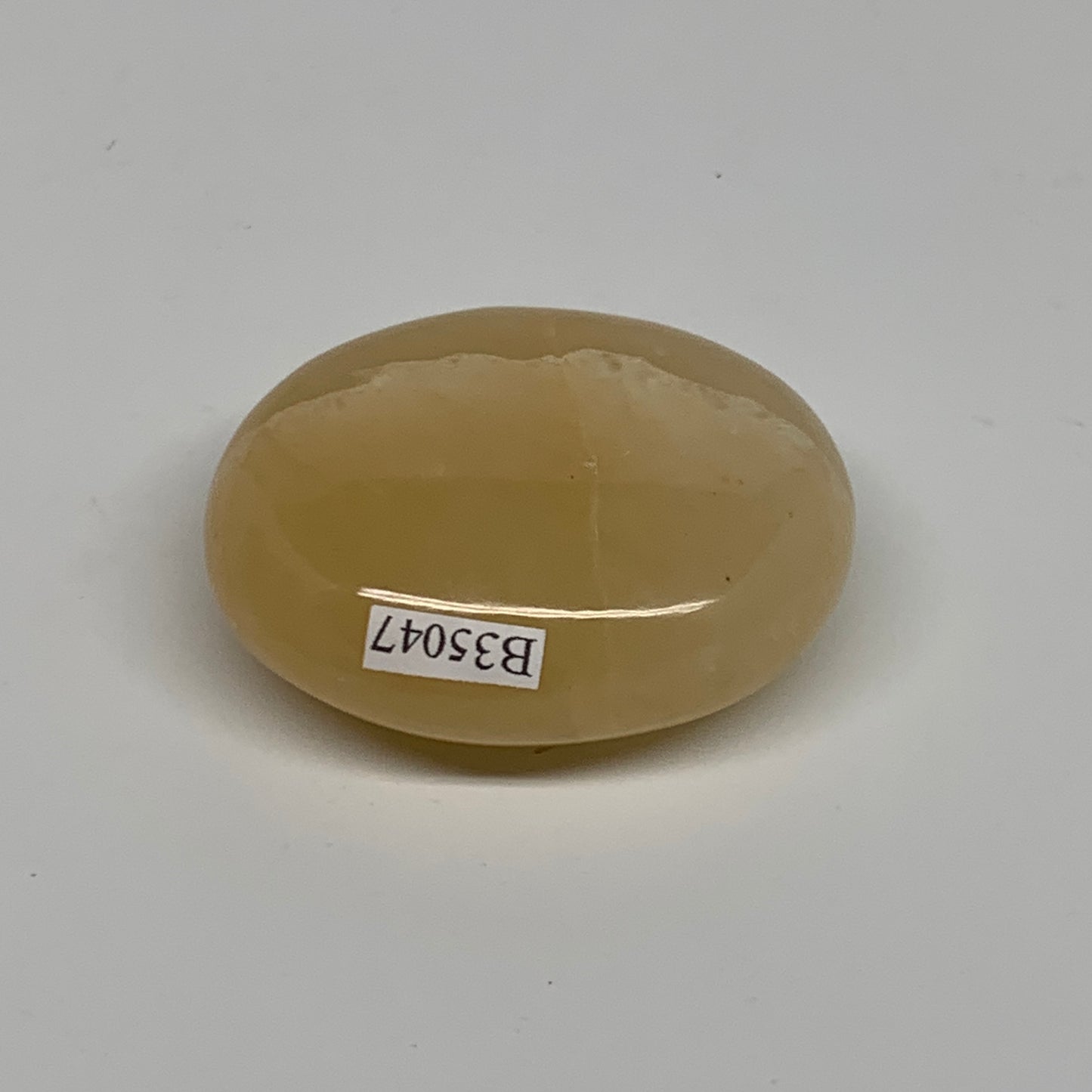 78.1g, 2.1"x1.7"x0.8", Yellow Aventurine Palm-Stone Crystal Stone, B35047