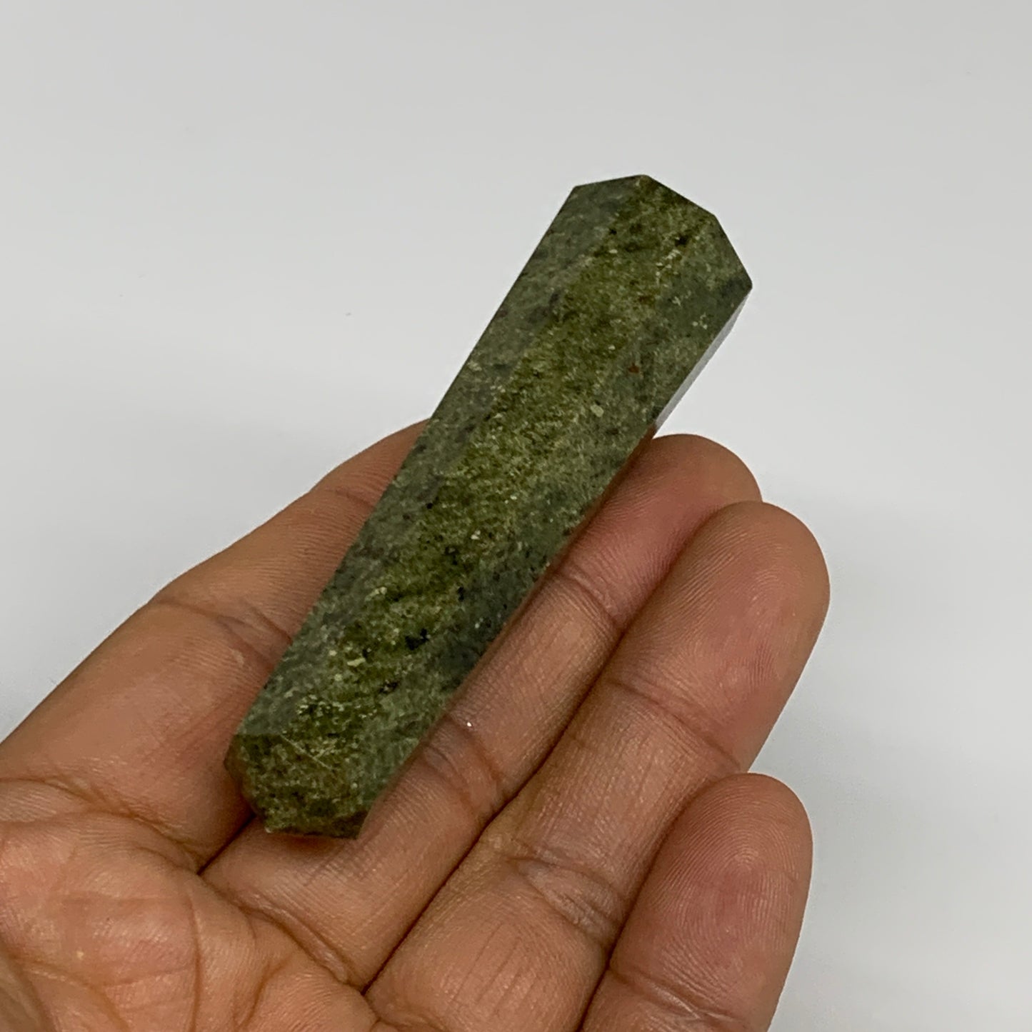 52.3g, 3"x0.8",  Natural Vasonite Tower Point Crystal from India, B29323