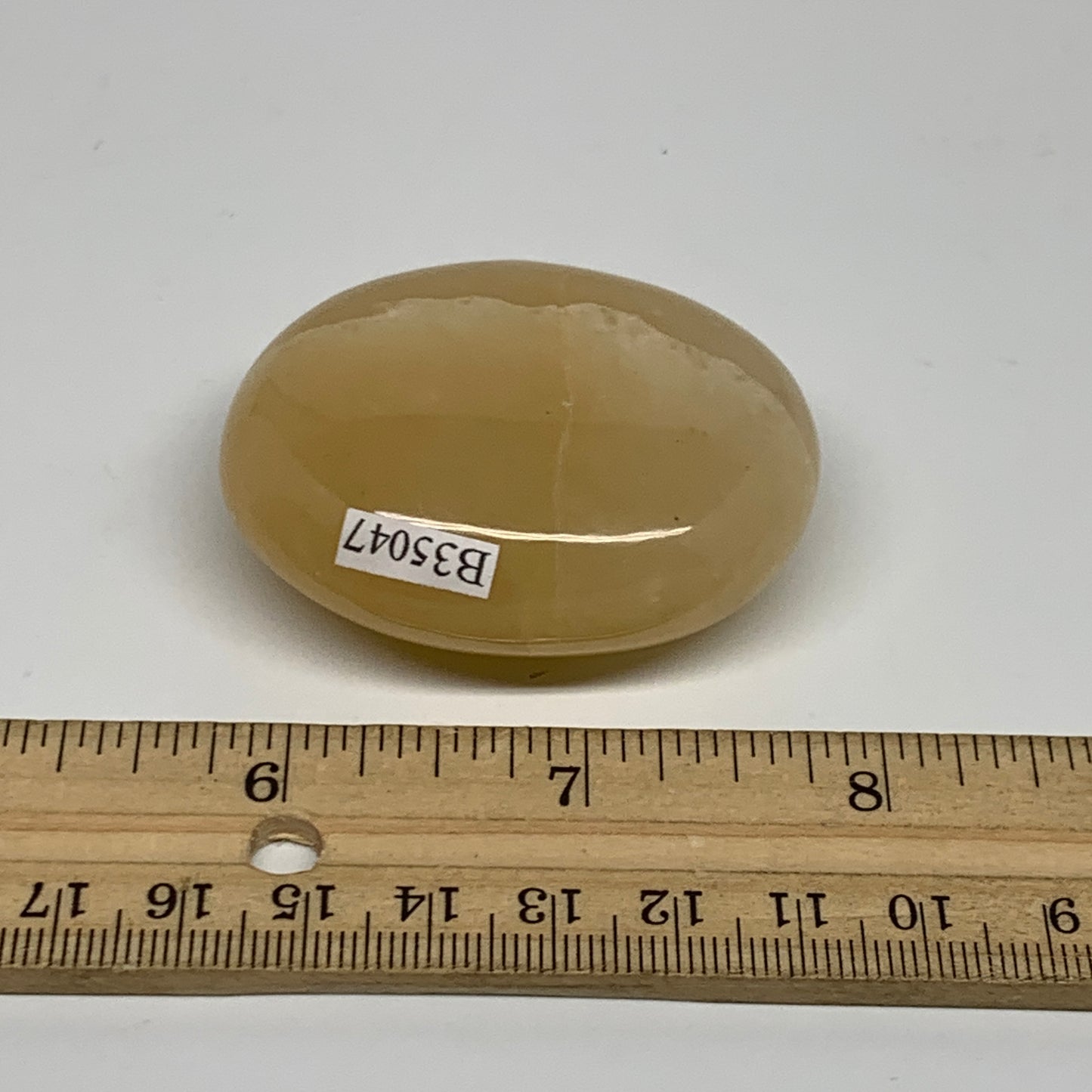 78.1g, 2.1"x1.7"x0.8", Yellow Aventurine Palm-Stone Crystal Stone, B35047