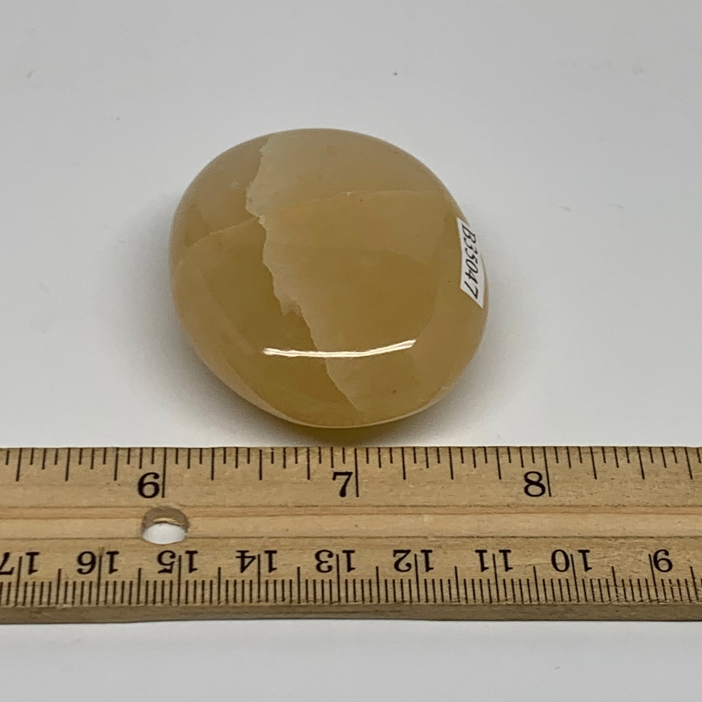 78.1g, 2.1"x1.7"x0.8", Yellow Aventurine Palm-Stone Crystal Stone, B35047