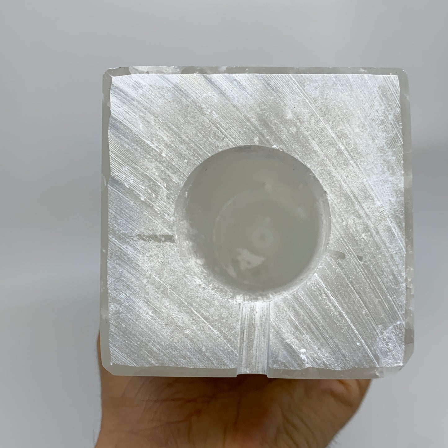 9.8"x3.2", Polished Rectangle Selenite (Satin Spar) Lamp, 6ft Chord included
