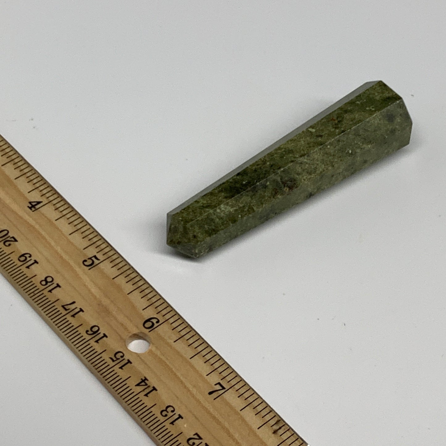 52.3g, 3"x0.8",  Natural Vasonite Tower Point Crystal from India, B29323