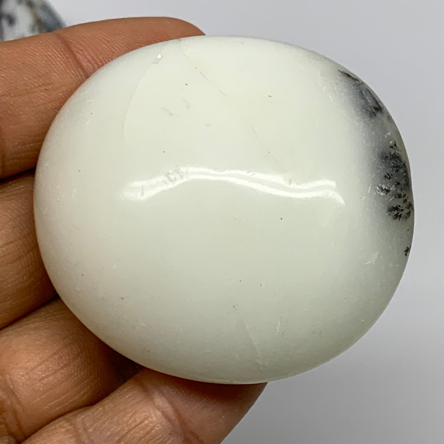 2.2 lbs, 1.7"-2.1", 14pcs, Dendrite Opal Palm-Stone Crystal Polished, B27806
