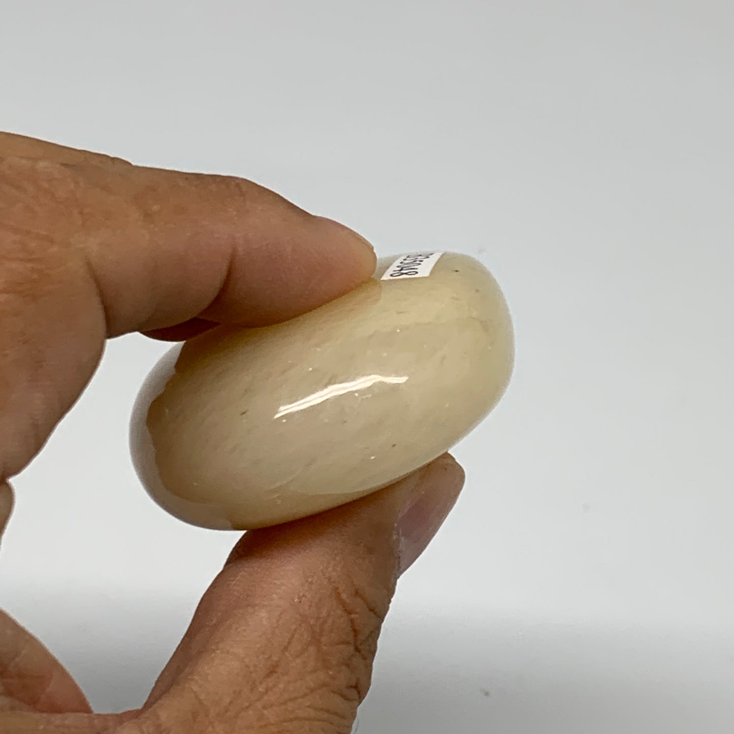 85.7g, 2.2"x1.7"x0.8", Yellow Aventurine Palm-Stone Crystal Stone, B35048