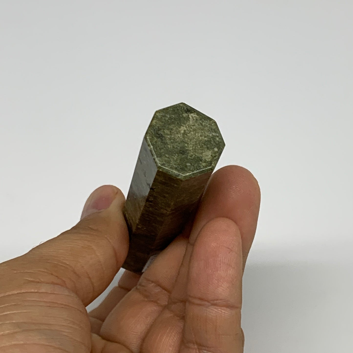 61.1g, 3.3"x0.7",  Natural Vasonite Tower Point Crystal from India, B29324