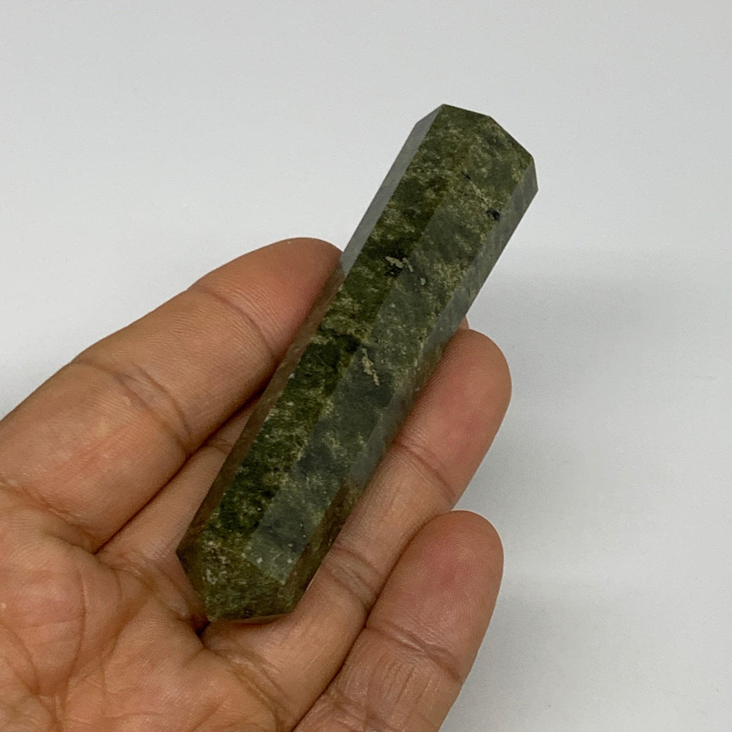 61.1g, 3.3"x0.7",  Natural Vasonite Tower Point Crystal from India, B29324