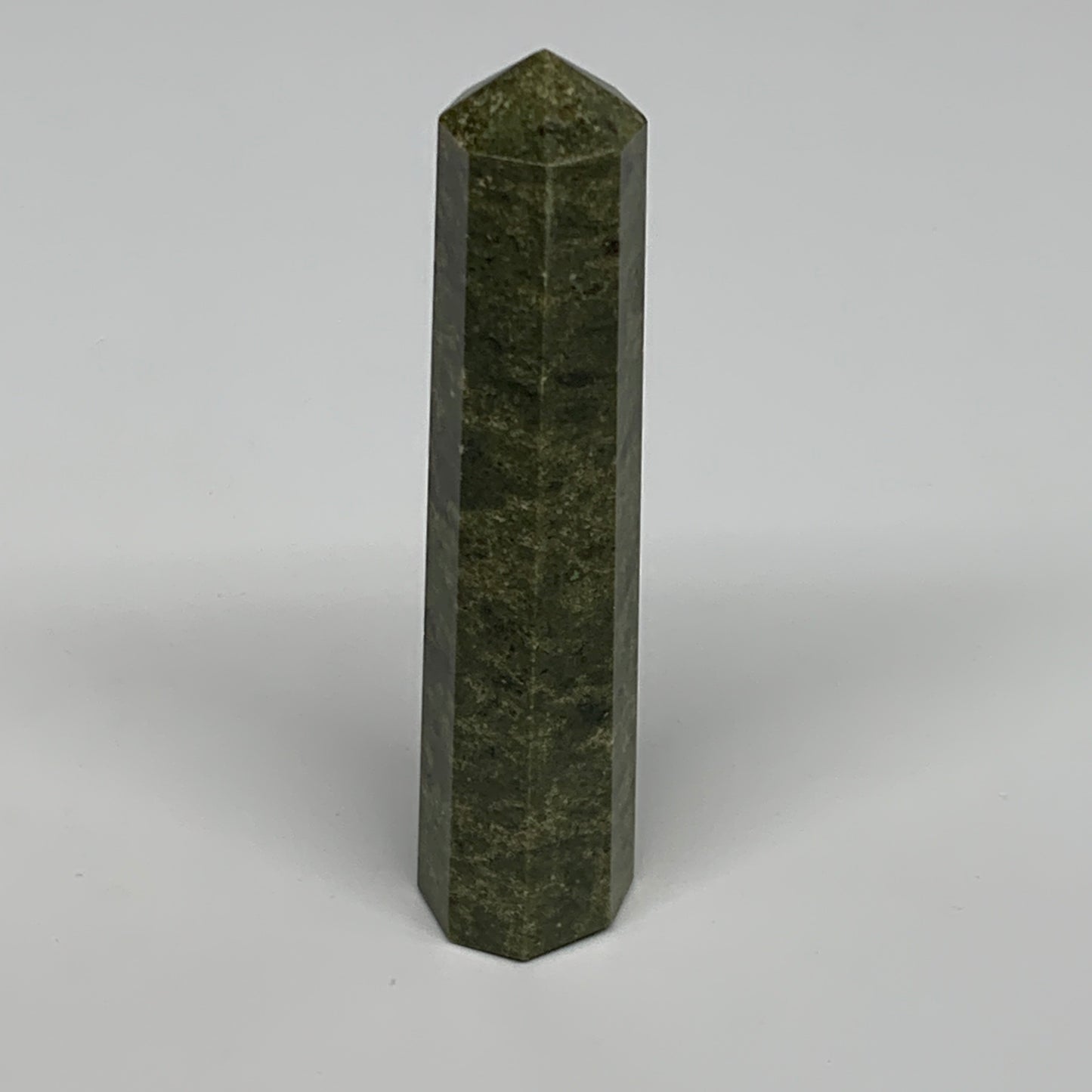 61.1g, 3.3"x0.7",  Natural Vasonite Tower Point Crystal from India, B29324