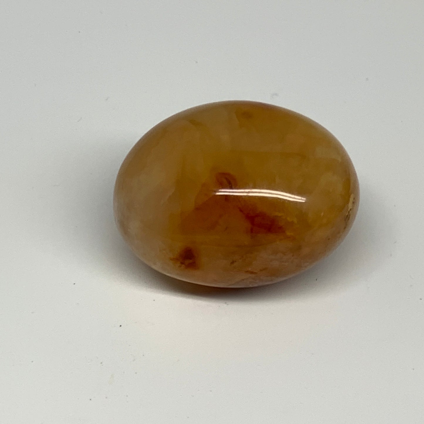 112.2g,2.1"x1.6"x1.4", Red Carnelian Palm-Stone Gem Crystal Polished, B28586