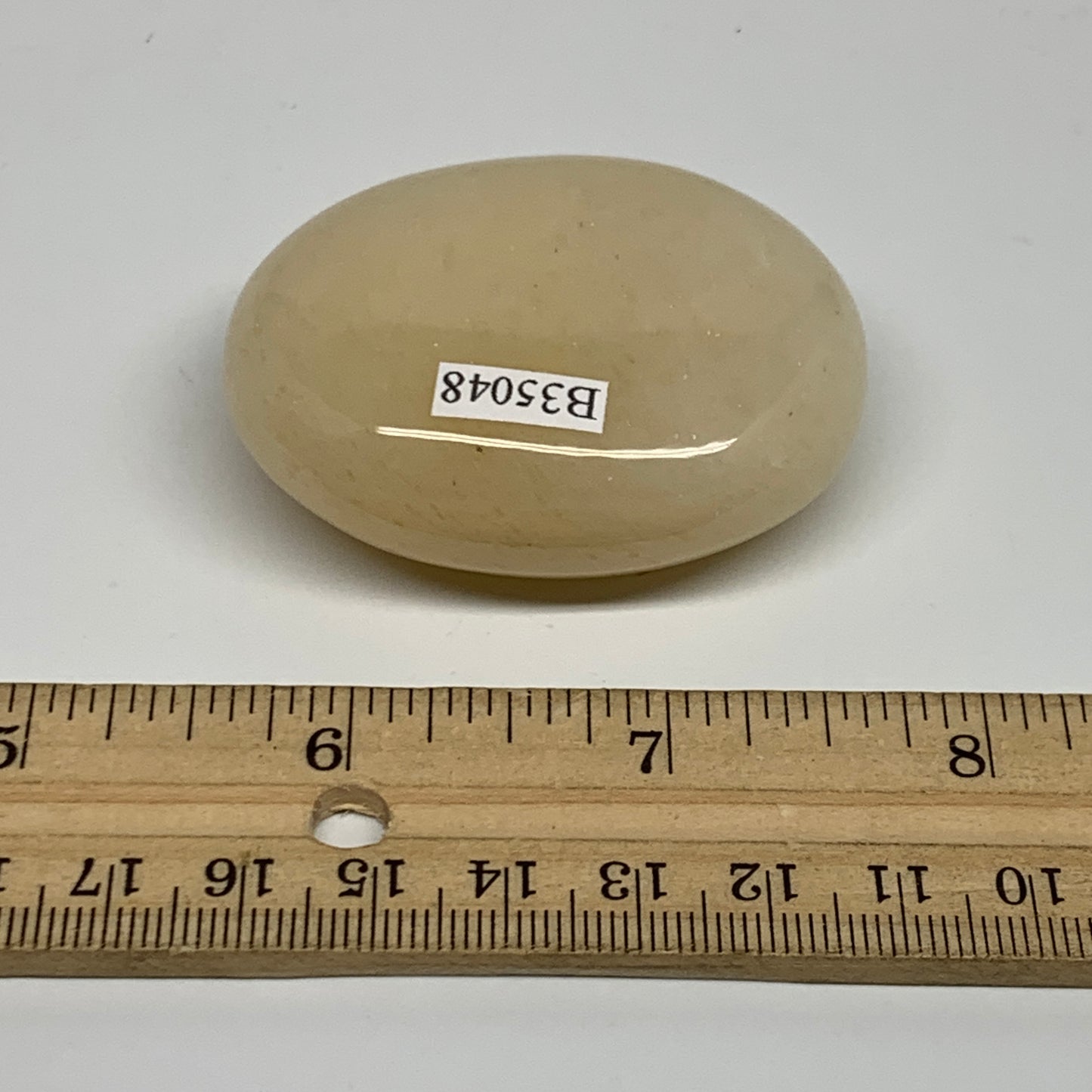 85.7g, 2.2"x1.7"x0.8", Yellow Aventurine Palm-Stone Crystal Stone, B35048