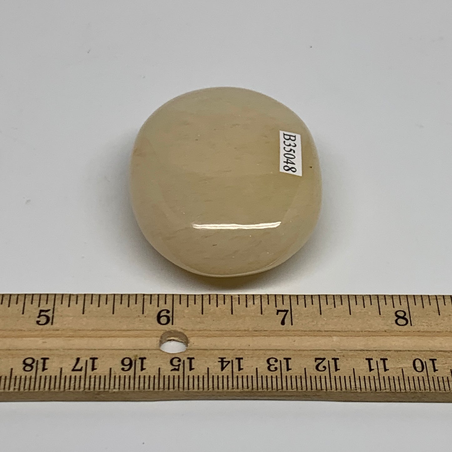 85.7g, 2.2"x1.7"x0.8", Yellow Aventurine Palm-Stone Crystal Stone, B35048