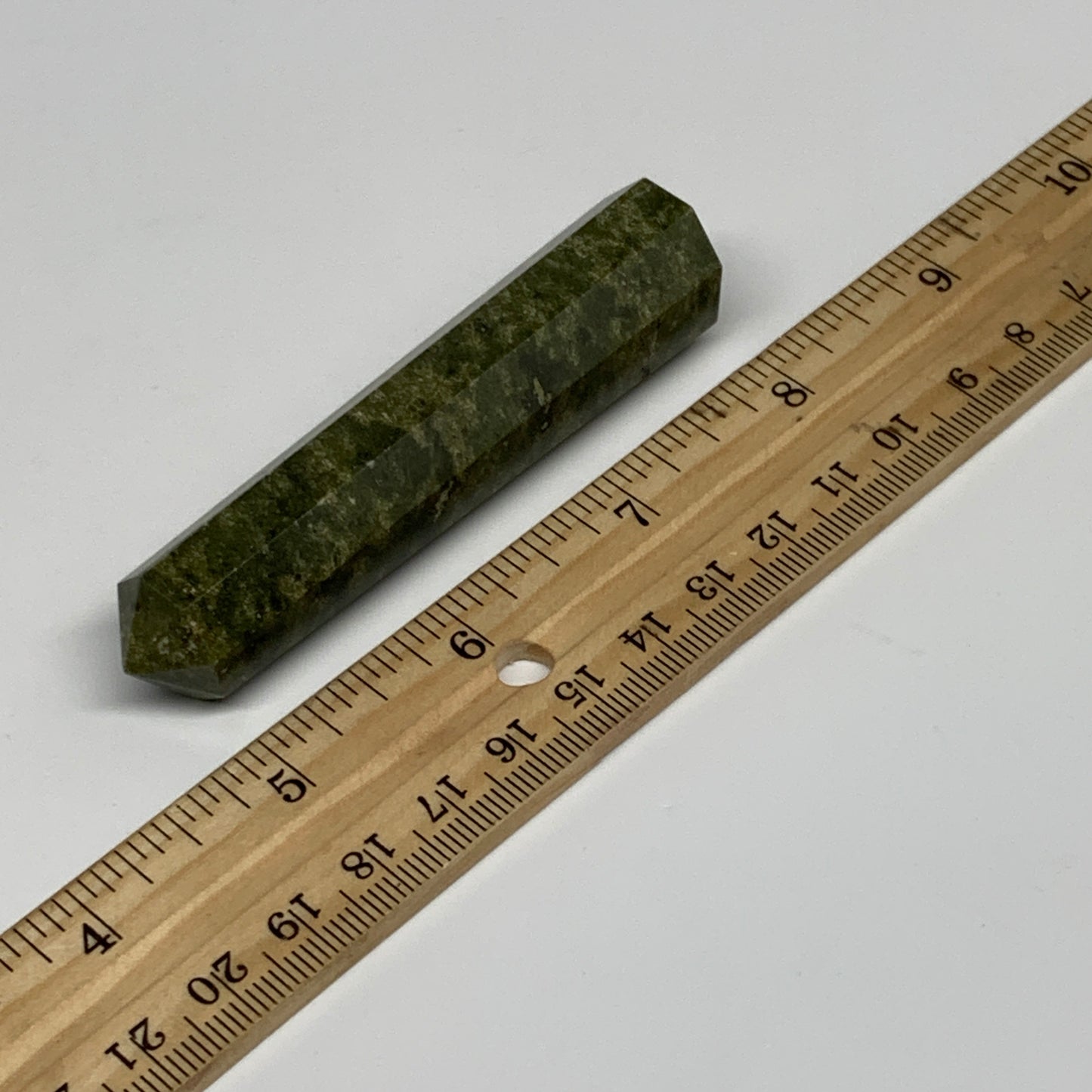 61.1g, 3.3"x0.7",  Natural Vasonite Tower Point Crystal from India, B29324