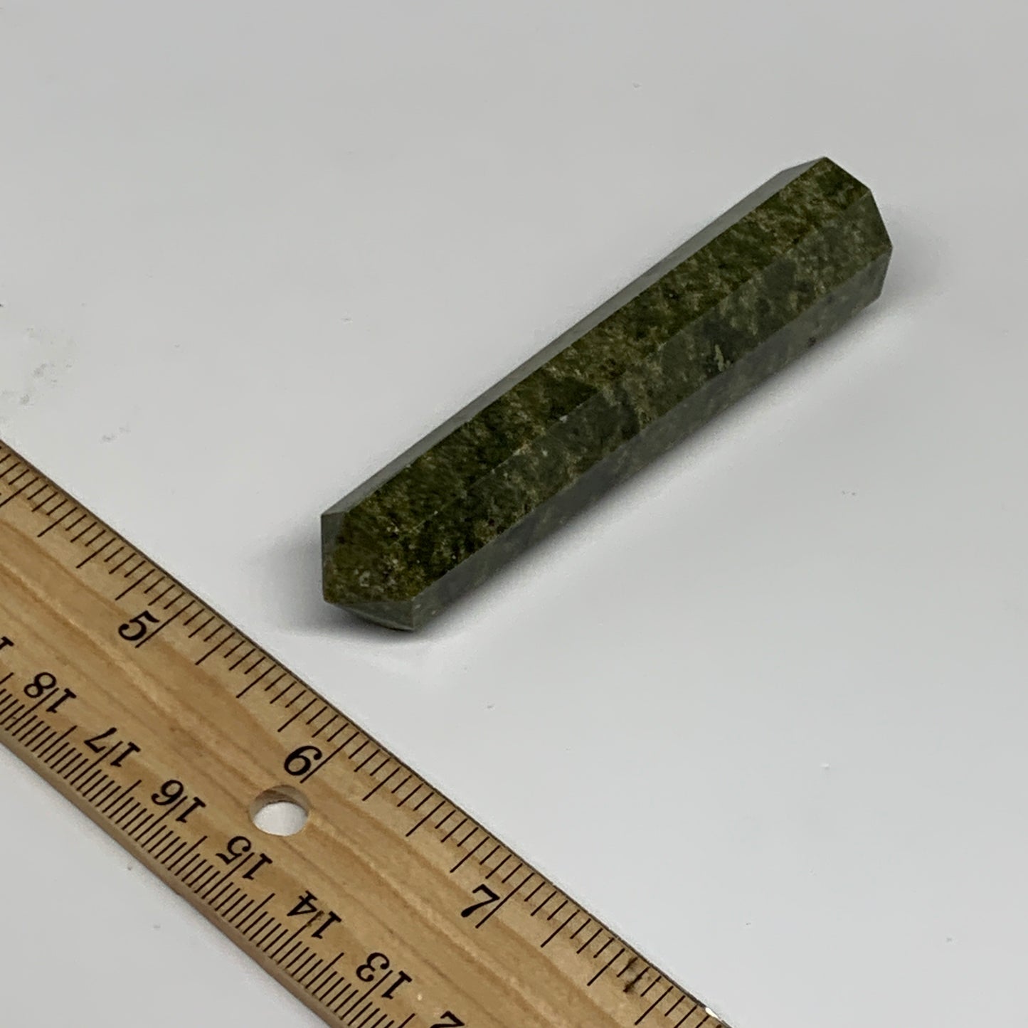 61.1g, 3.3"x0.7",  Natural Vasonite Tower Point Crystal from India, B29324