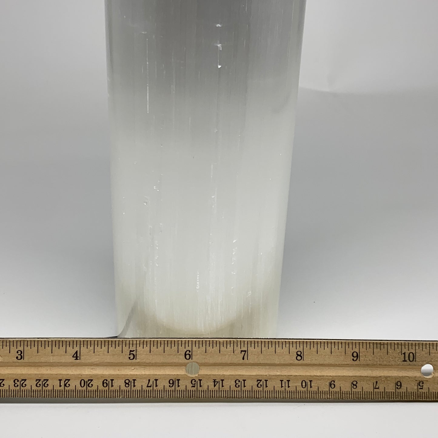 11.7"x3.5" Cylinder Selenite (Satin Spar) Lamp Tower W/Chord, B35749