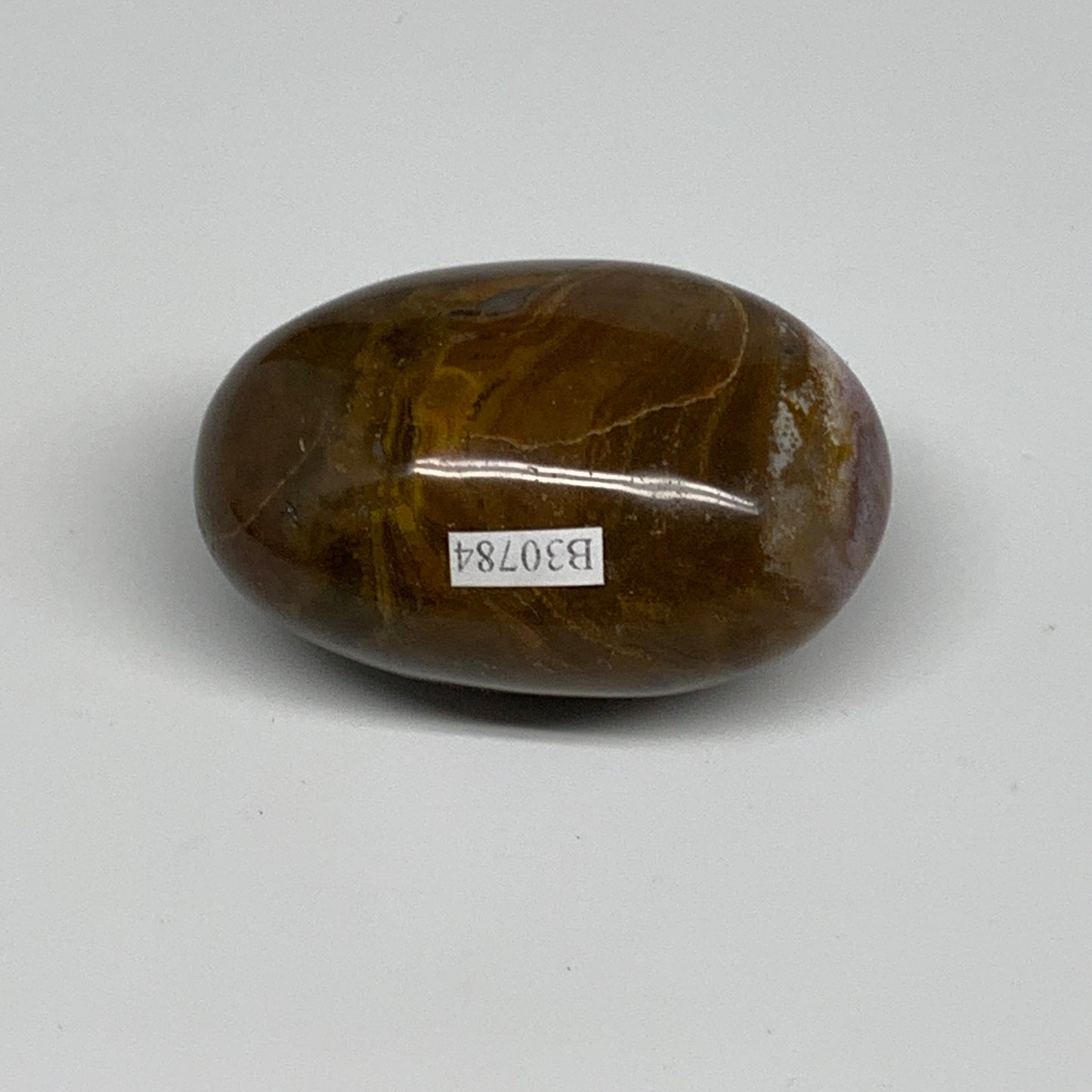 130.7g, 2.5"x1.6"x1.4" Natural Ocean Jasper Palm-Stone Orbicular Jasper, B30784