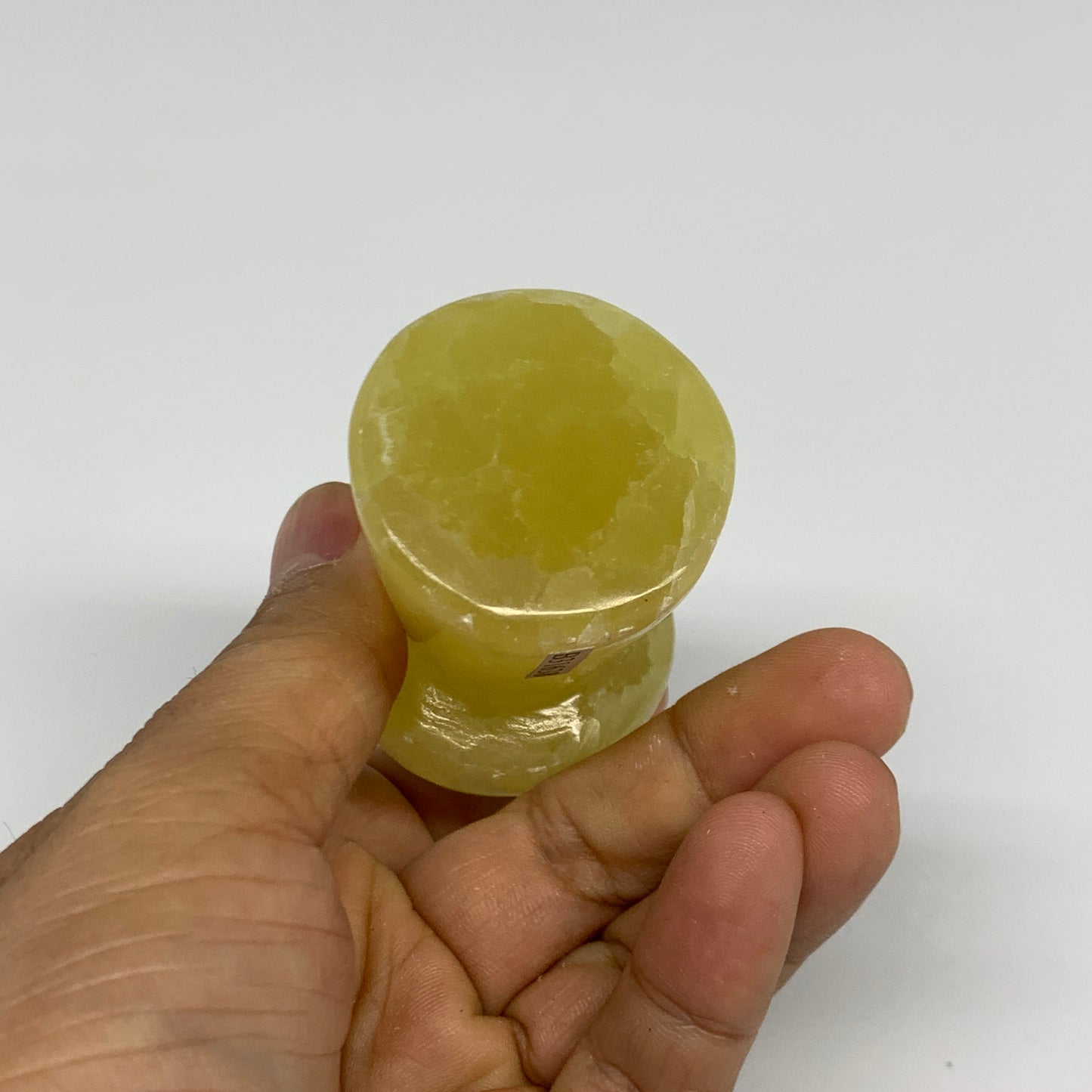 171g, 2.5"x1.5" Natural Lemon Calcite Mushroom Gemstone @Pakistan, B31638