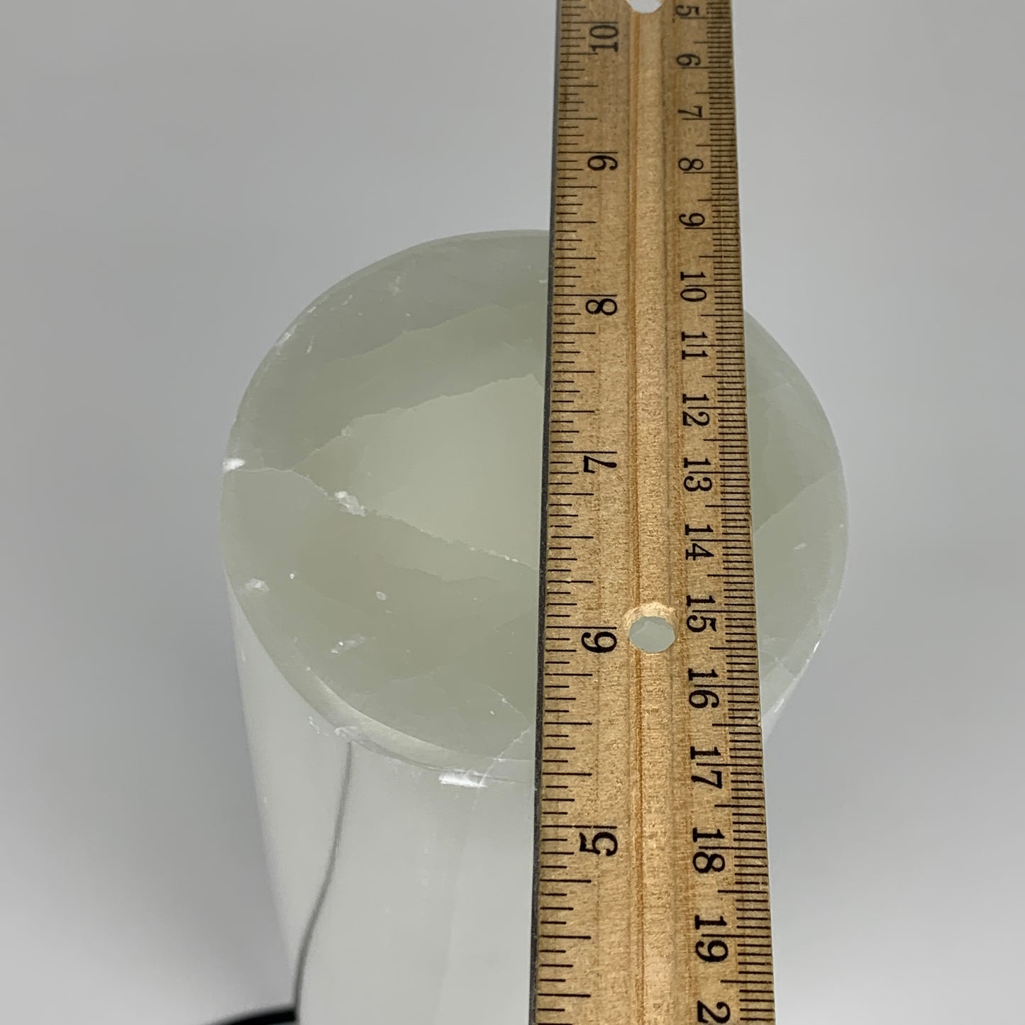 11.7"x3.5" Cylinder Selenite (Satin Spar) Lamp Tower W/Chord, B35749