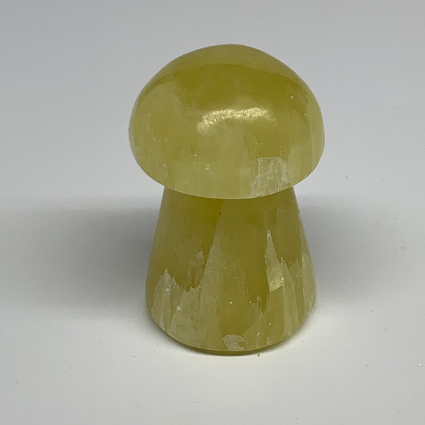 171g, 2.5"x1.5" Natural Lemon Calcite Mushroom Gemstone @Pakistan, B31638